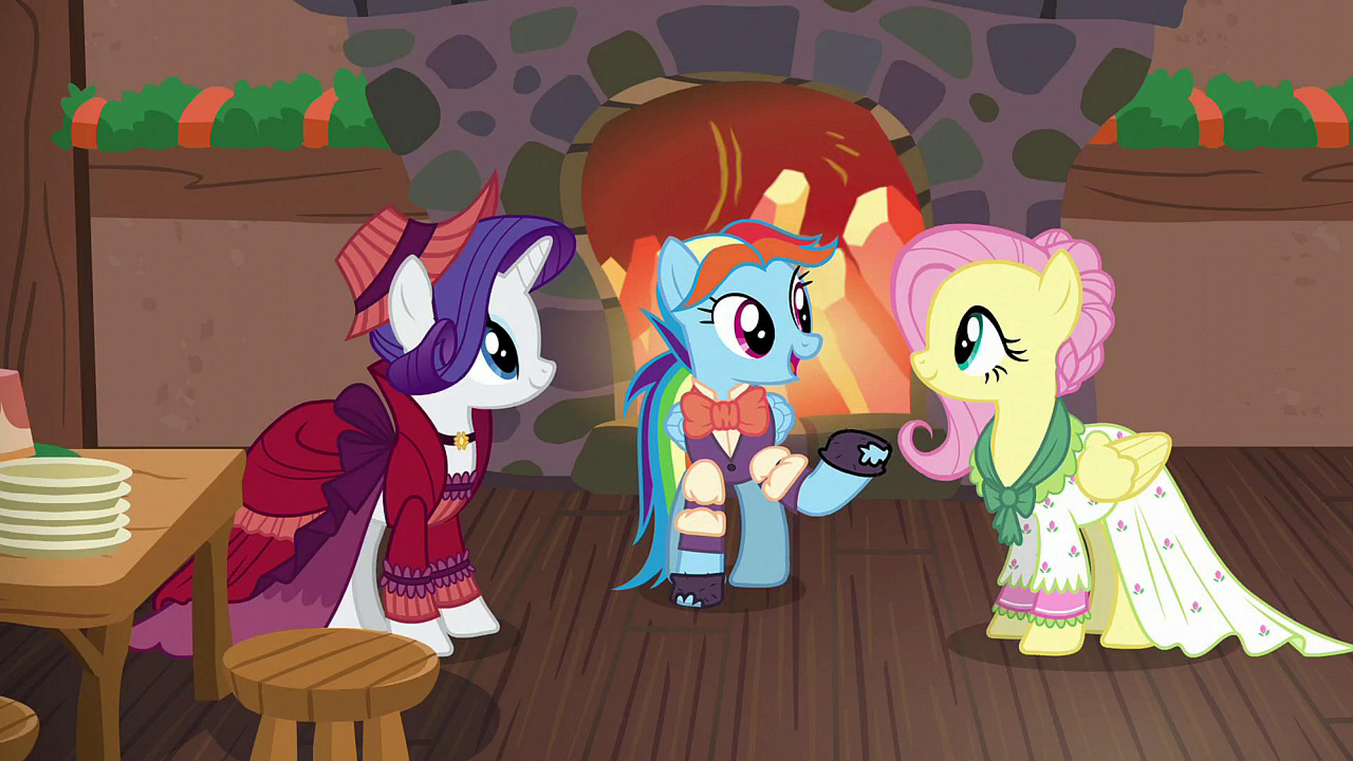 #2519701 - safe, screencap, flutterholly, fluttershy, merry, rainbow ...