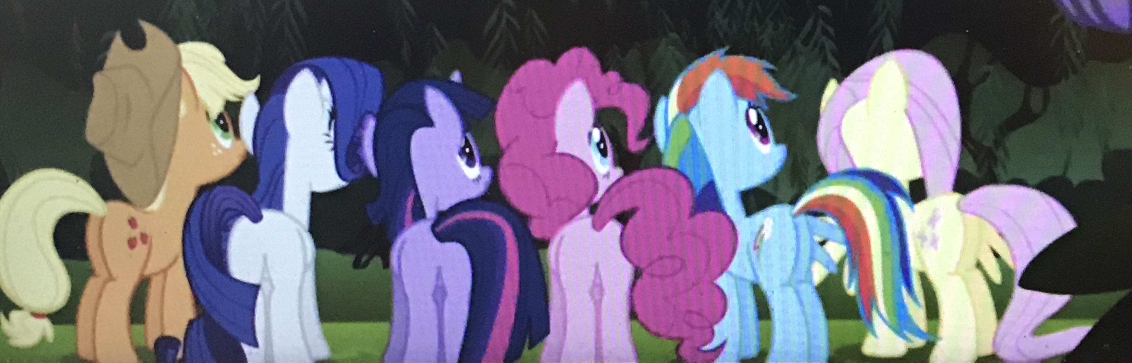 #2328154 - safe, screencap, applejack, fluttershy, pinkie pie, rainbow ...