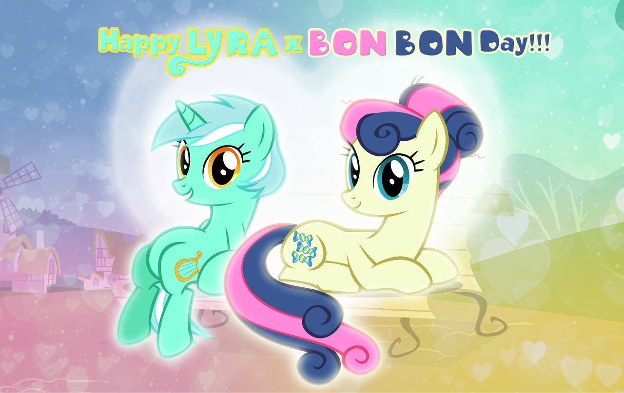 Sweetie Drops (bon bon). Lyra Heartstrings and bon bon. Lyra bon bon Bench. Lira x bon bon. Пою бон бон