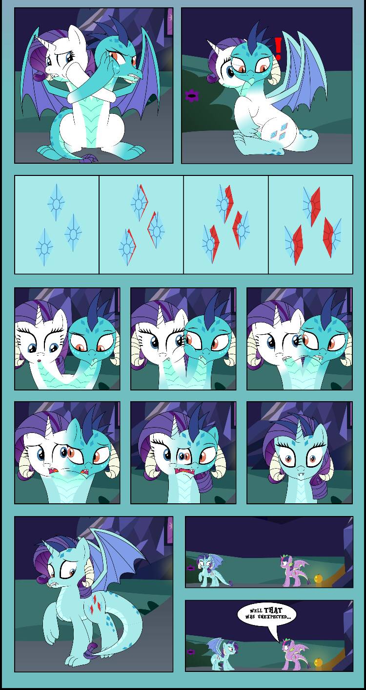 #2447314 - safe, artist:mlpconjoinment, princess ember, rarity, spike