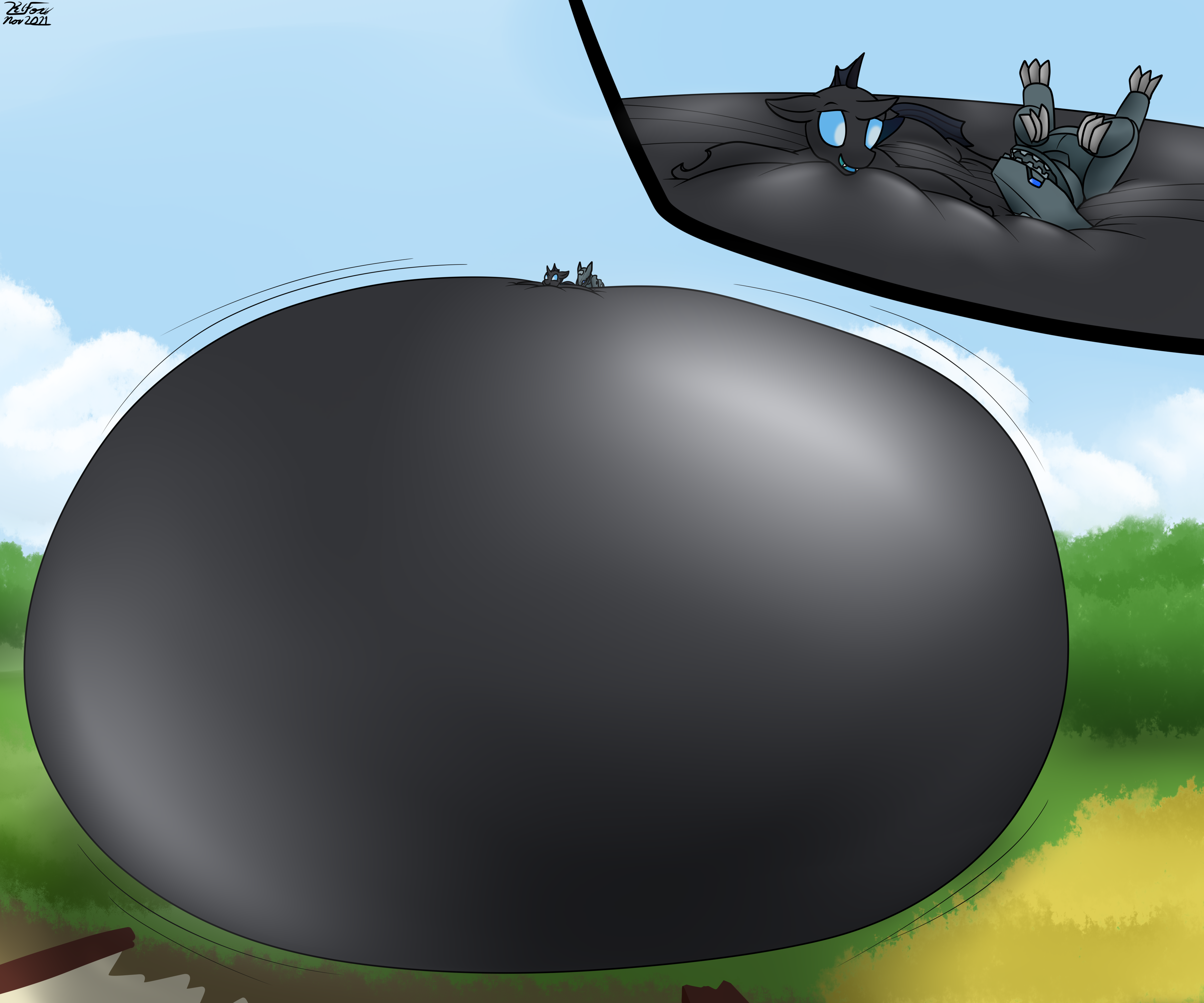 Inflatey #2753850 - questionable, artist:the-furry-railfan, oc, oc only, oc ...