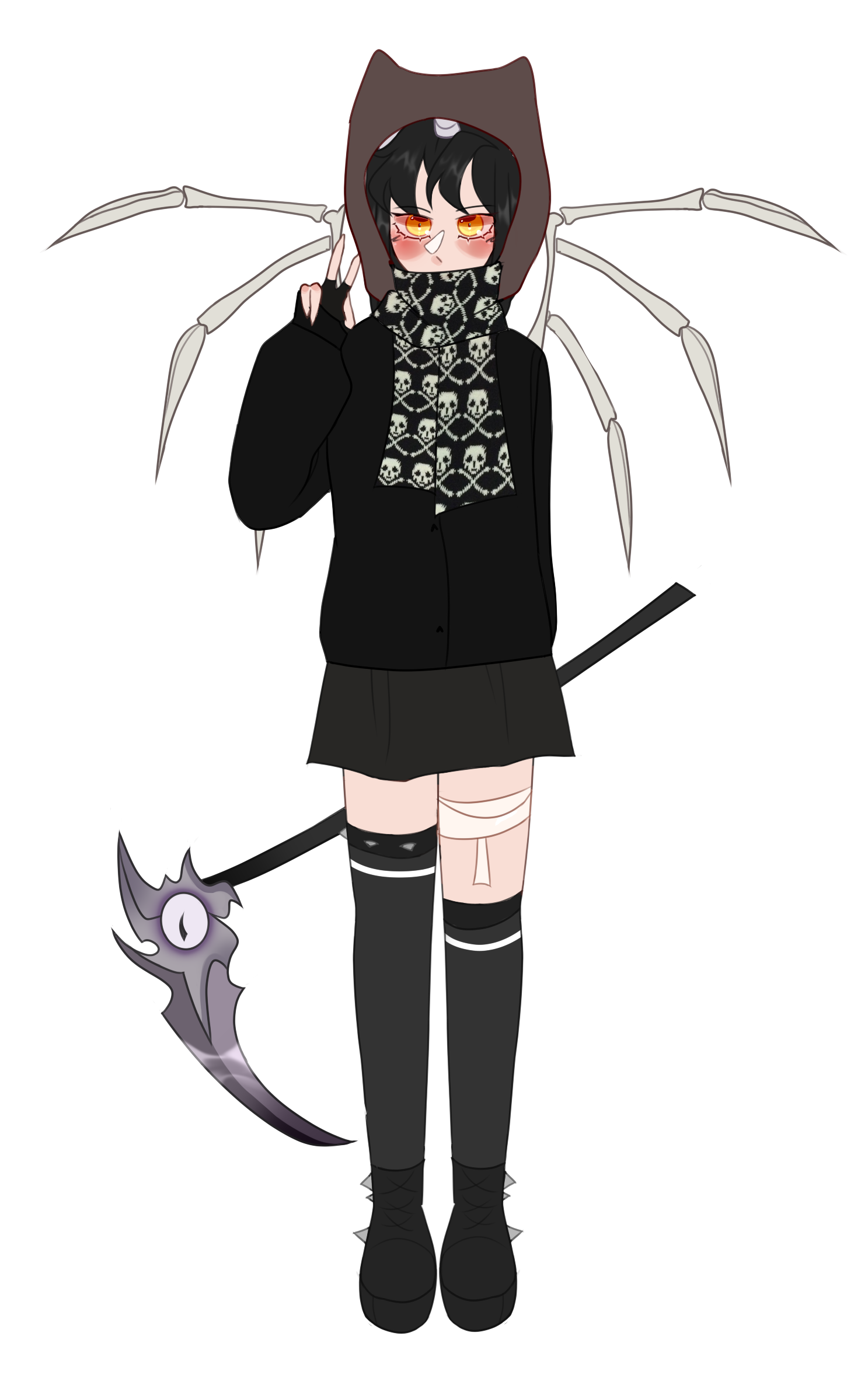 #2768653 - safe, artist:idkhesoff, oc, oc only, oc:grimm fable, human ...