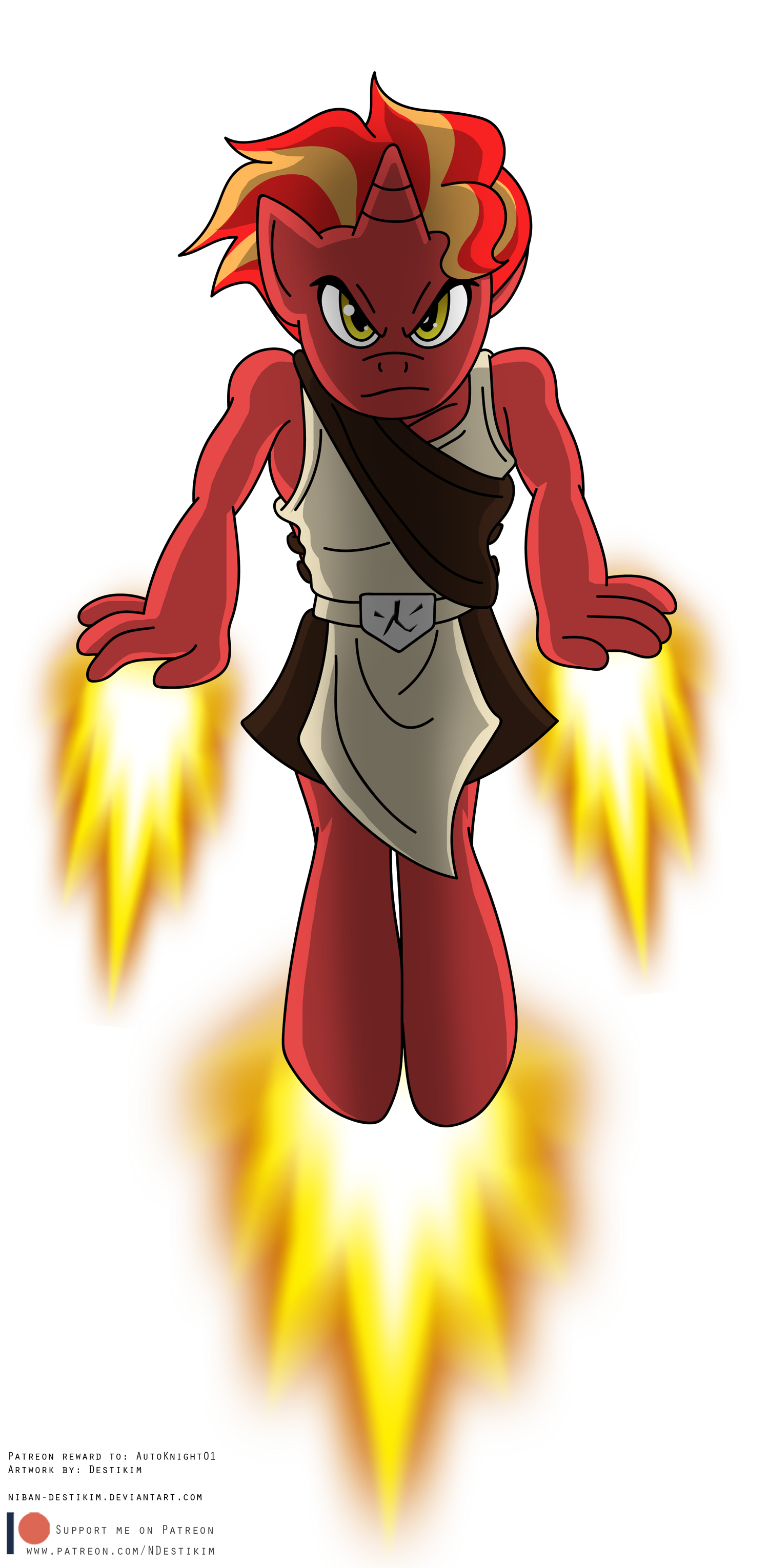 Unicon Pyro #2547409 - safe, artist:niban-destikim, oc, oc only, oc:pyro, unicorn ...