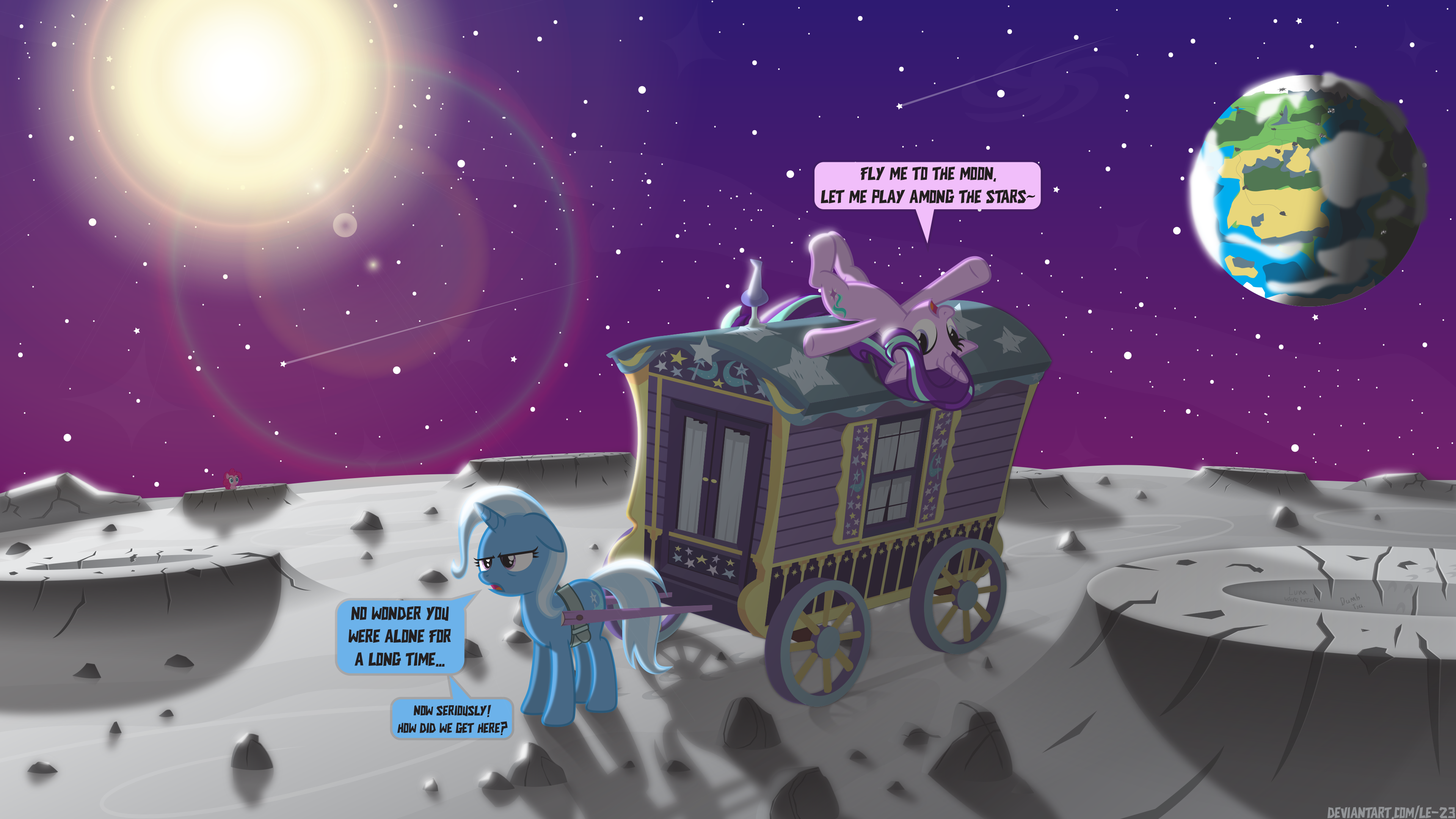 2578612__safe_artist-colon-le-dash-23_pinkie+pie_starlight+glimmer_trixie_pony_unicorn_complex+background_crater_earth_female_fly+me+to+the+moon_frank+sinatra_h.png