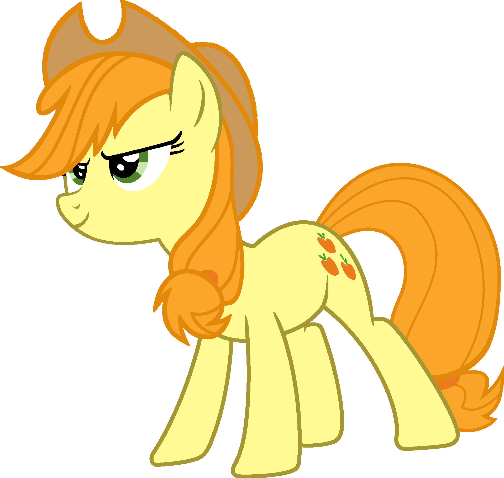 #2626656 - safe, edit, vector edit, applejack, carrot top, golden ...