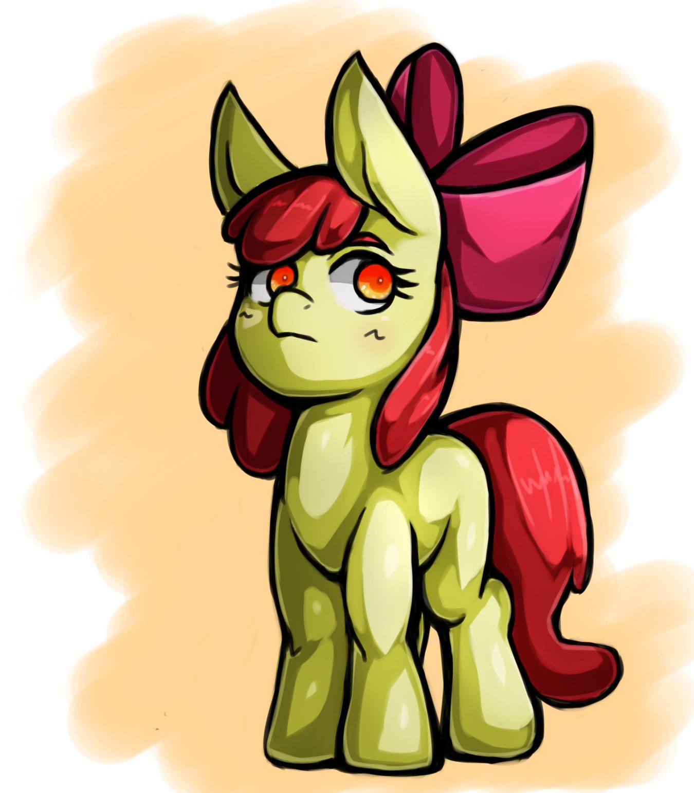 Safe Artist Kyouman Apple Bloom Earth Pony Pony Female Filly Solo Derpibooru