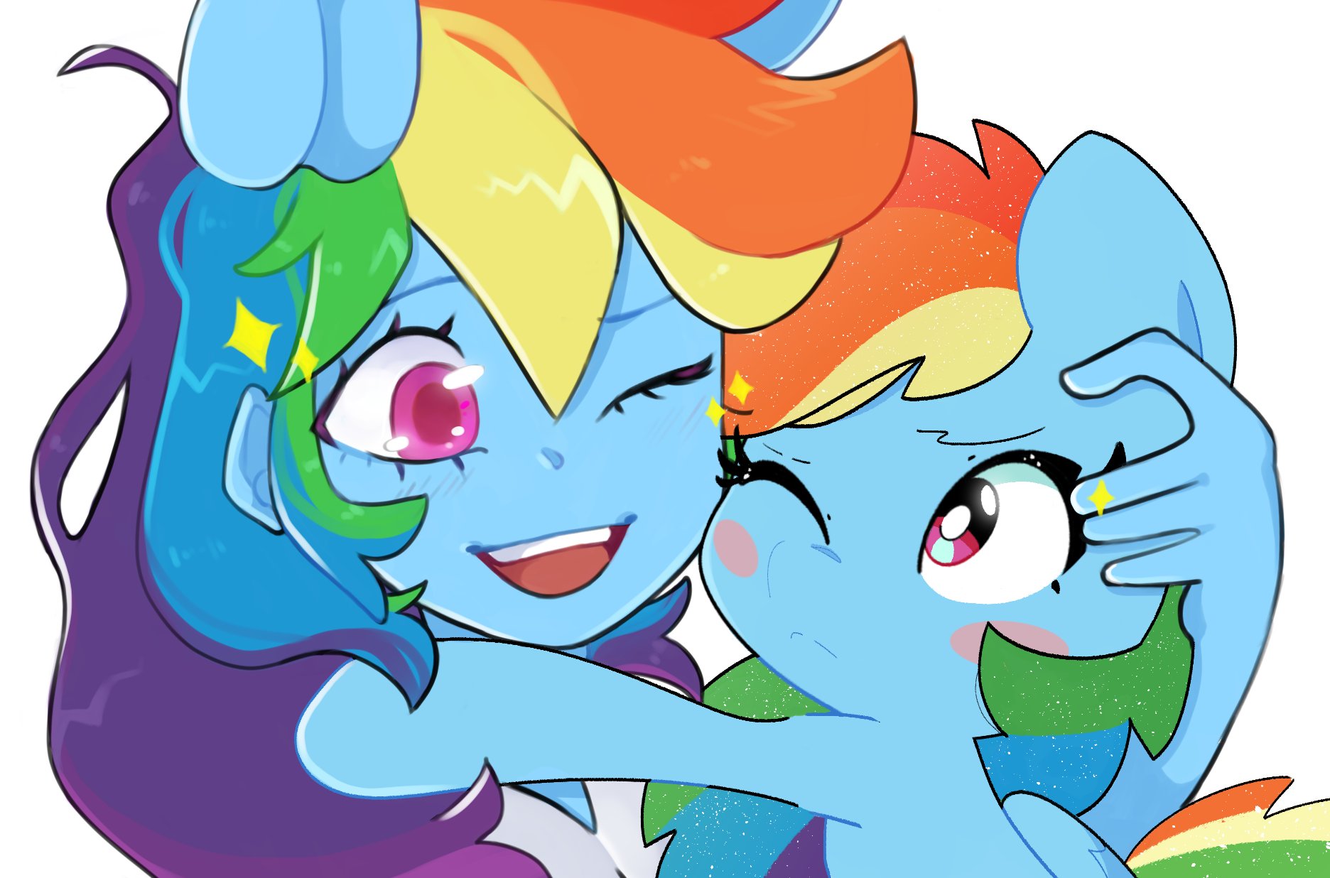 #2654169 - safe, artist:haichiroo, artist:kindakismet, rainbow dash ...