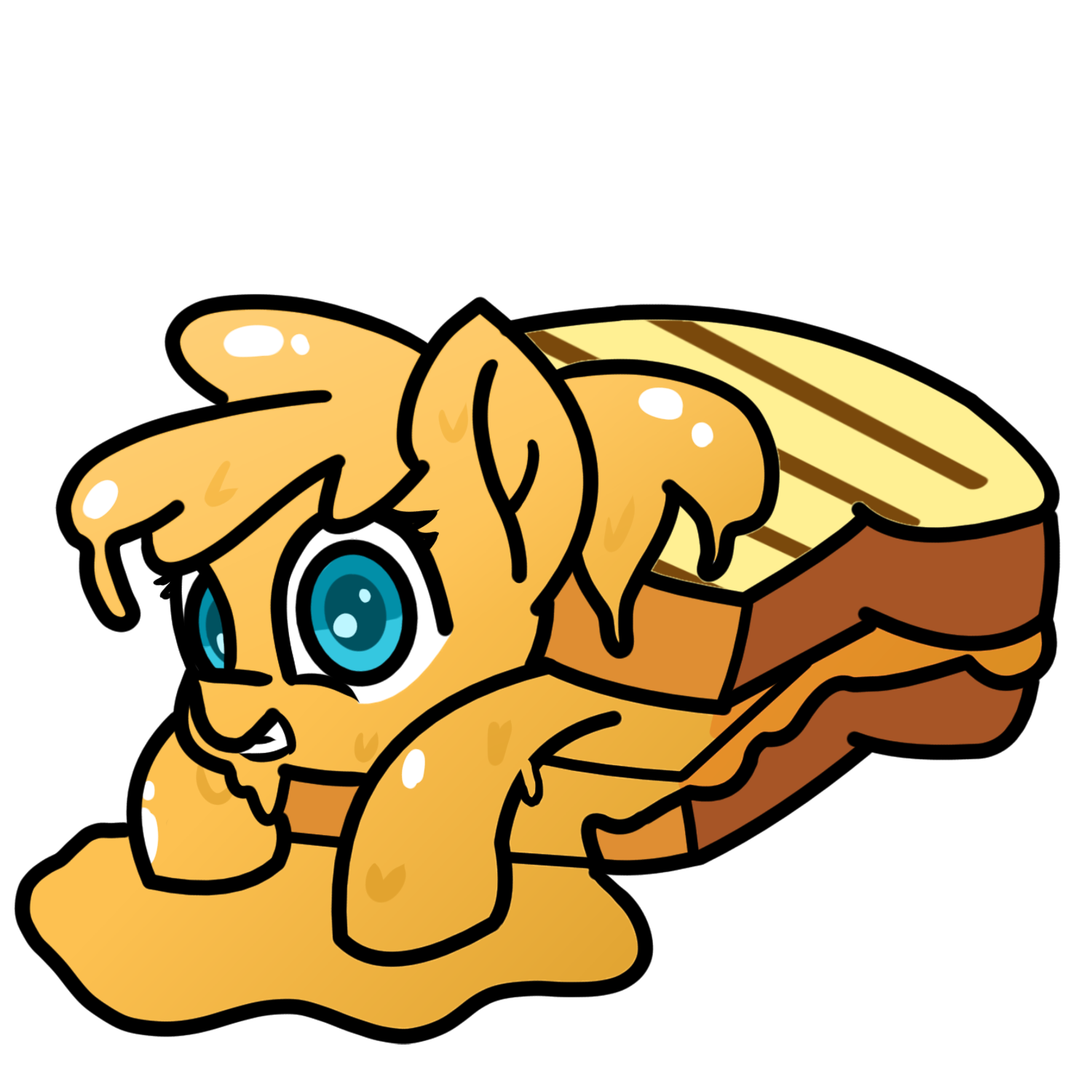 2791939 safe, artistexoticeon, oc, oc only, cheese pony, food pony