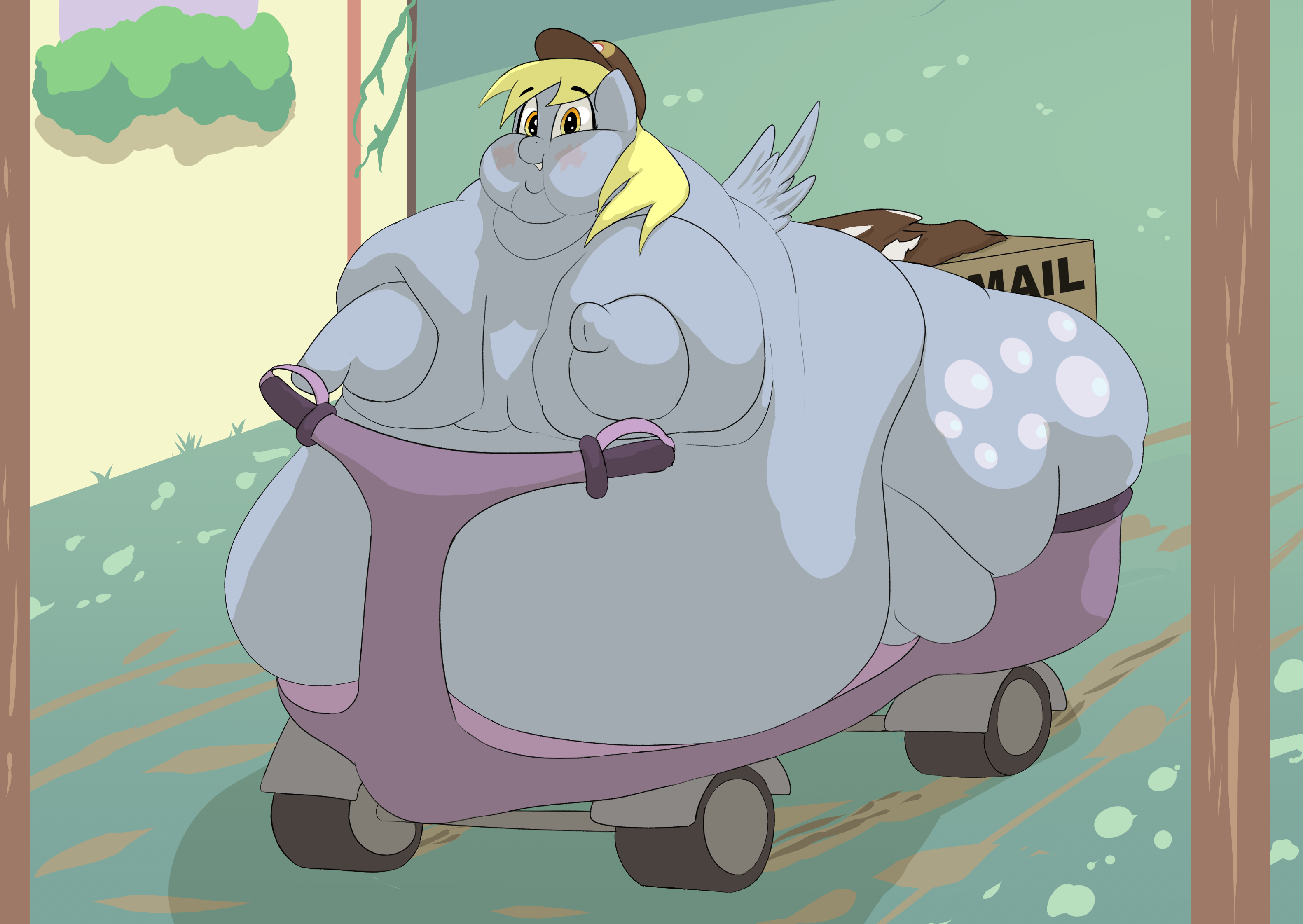 #2970622 - questionable, artist:lupin quill, derpy hooves, pegasus ...