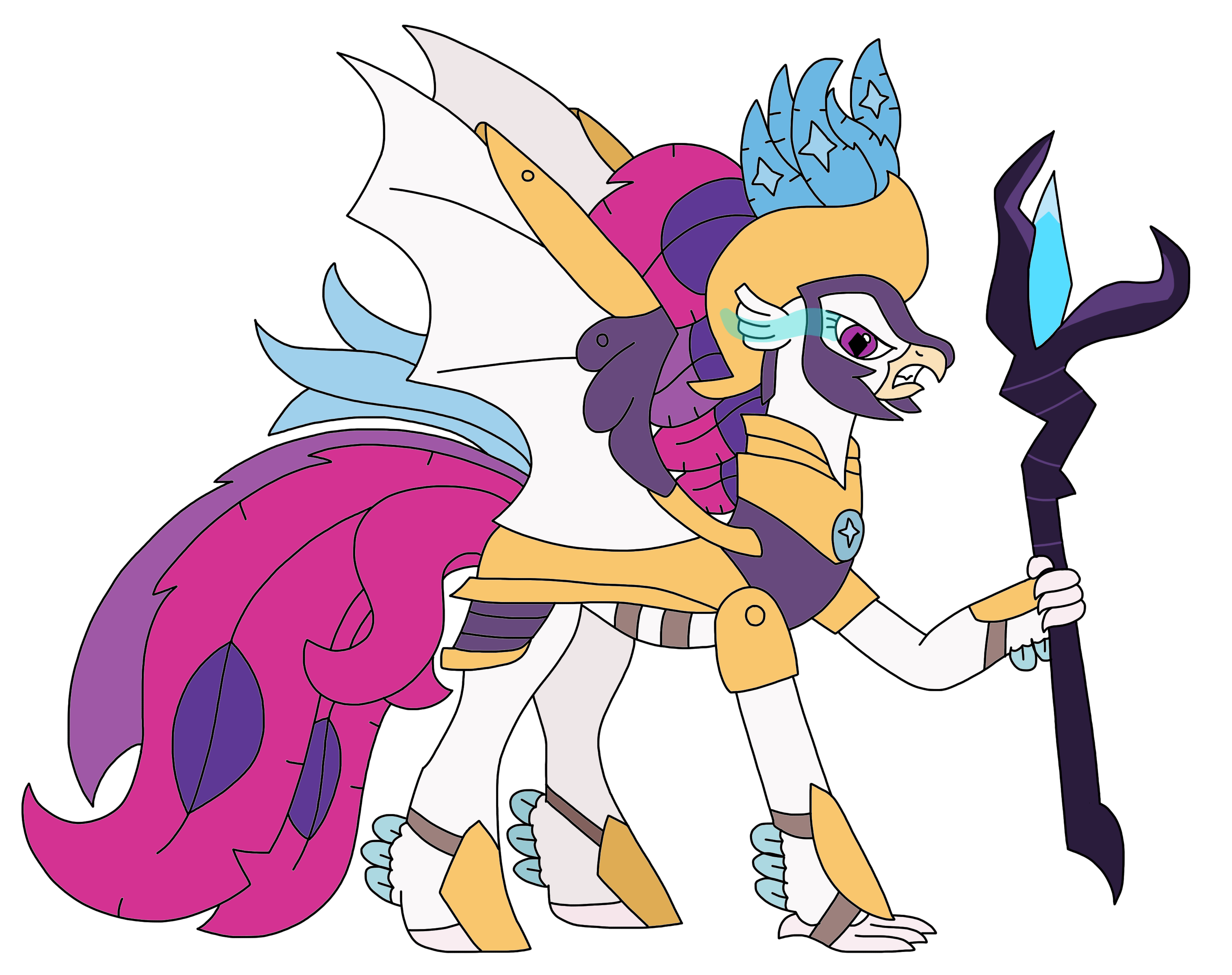 Mlp Menancing #2992952 - safe, artist:supahdonarudo, gameloft, queen novo, classical ...