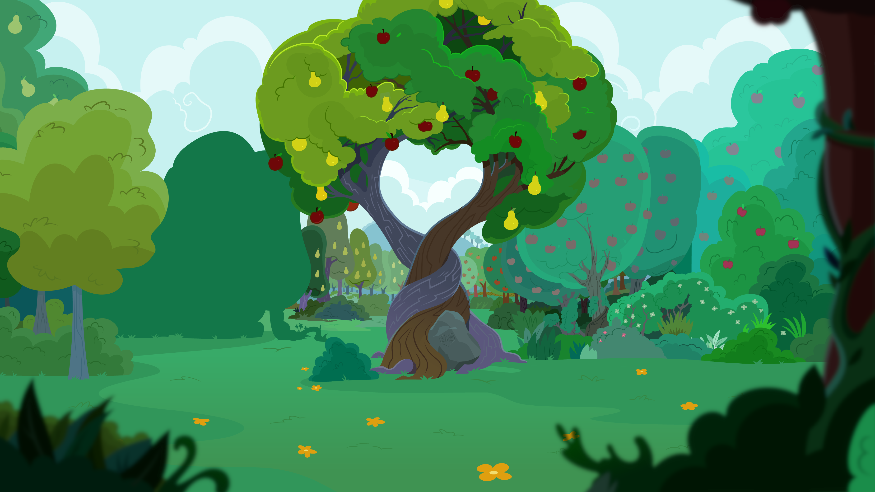 2983588 safe, artistzacatron94, the perfect pear, apple, apple tree