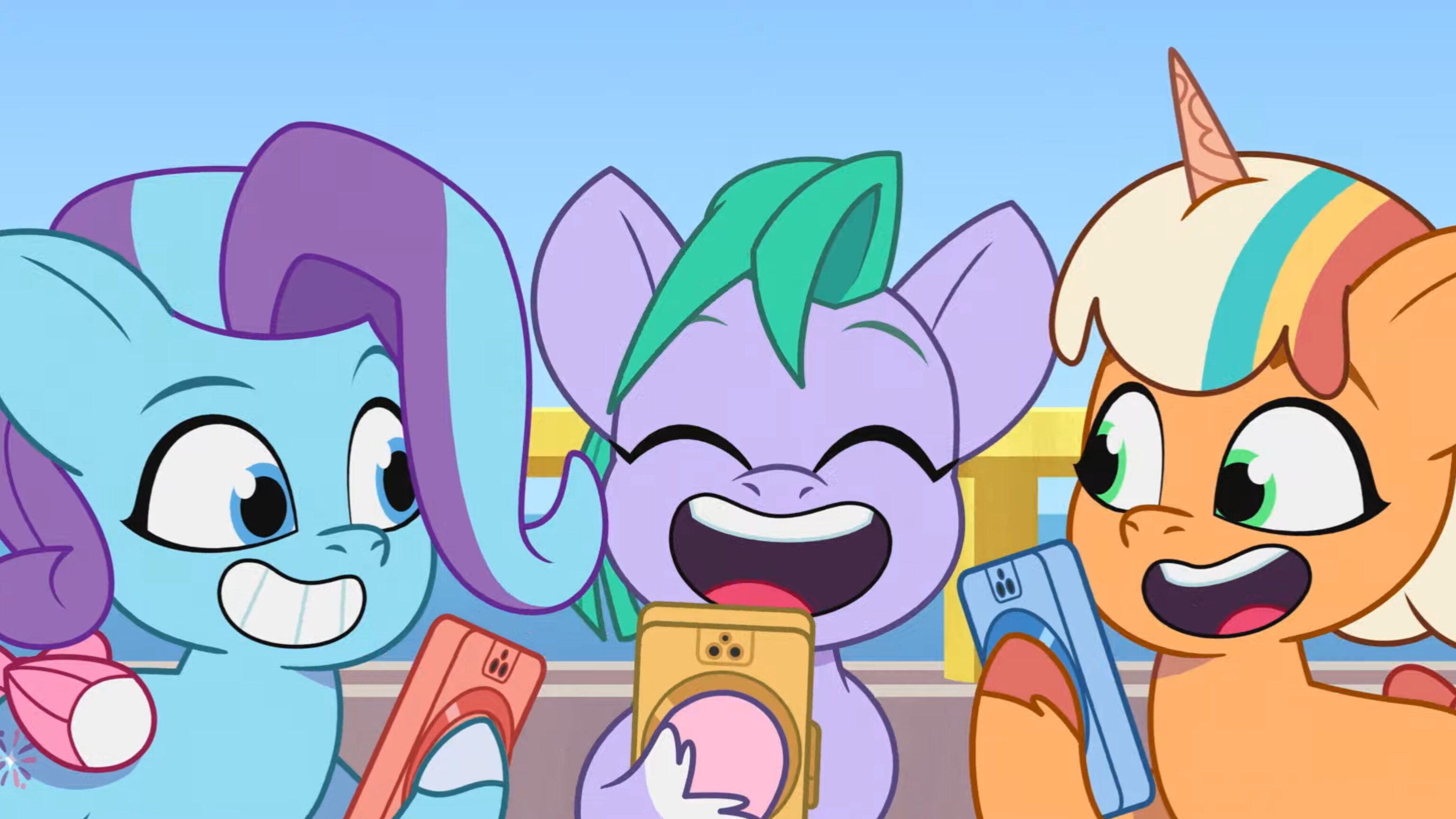 3013091 Safe Screencap Glory g5 Peach Fizz Seashell g5 when-you-tell-your-parents-a-nice-joke-but-they-turn-it-to-a-godamn