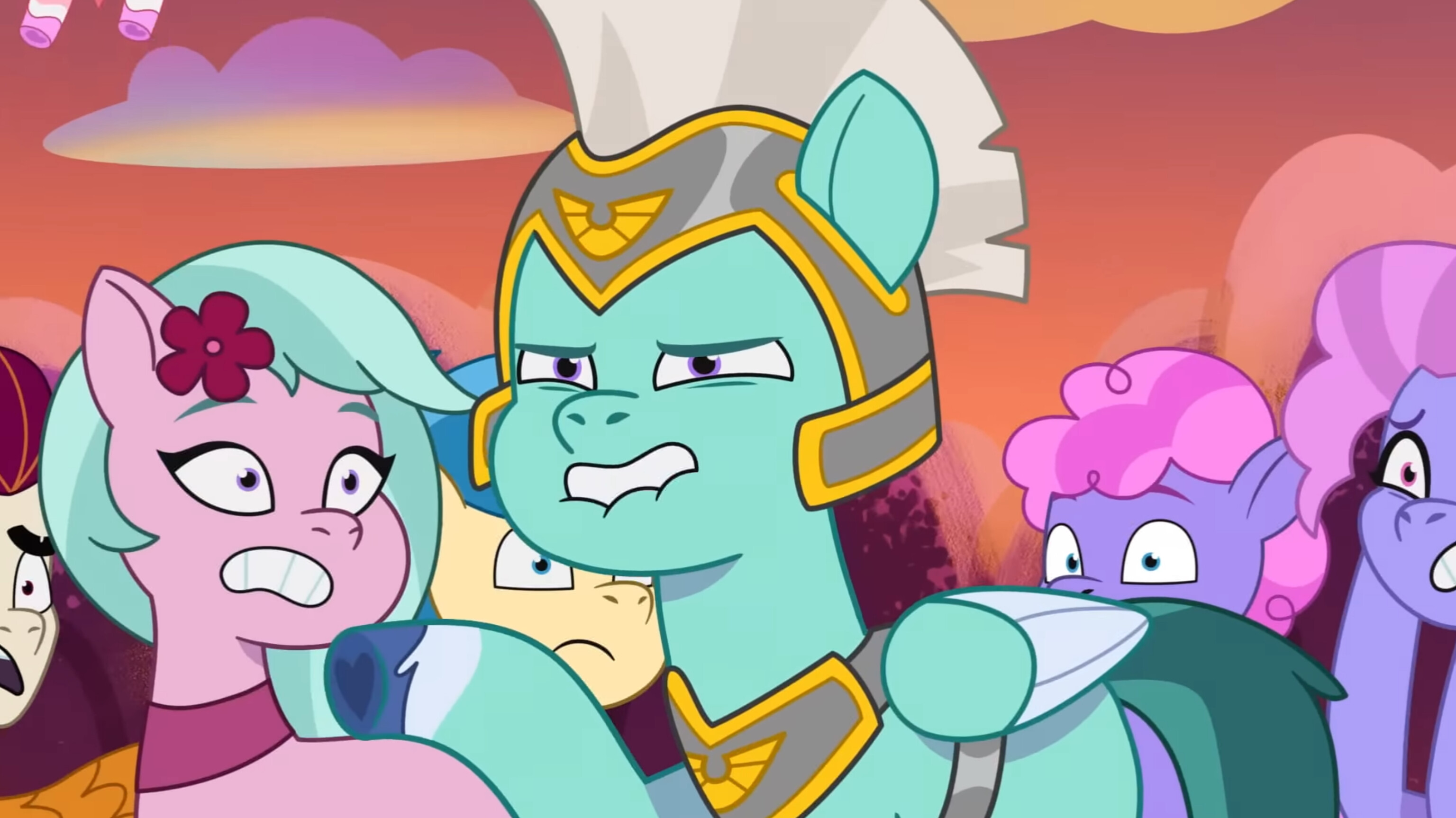 Royal Riff Mlp #3017003 - safe, screencap, dahlia, nightracer, ollie north, rocky riff ...