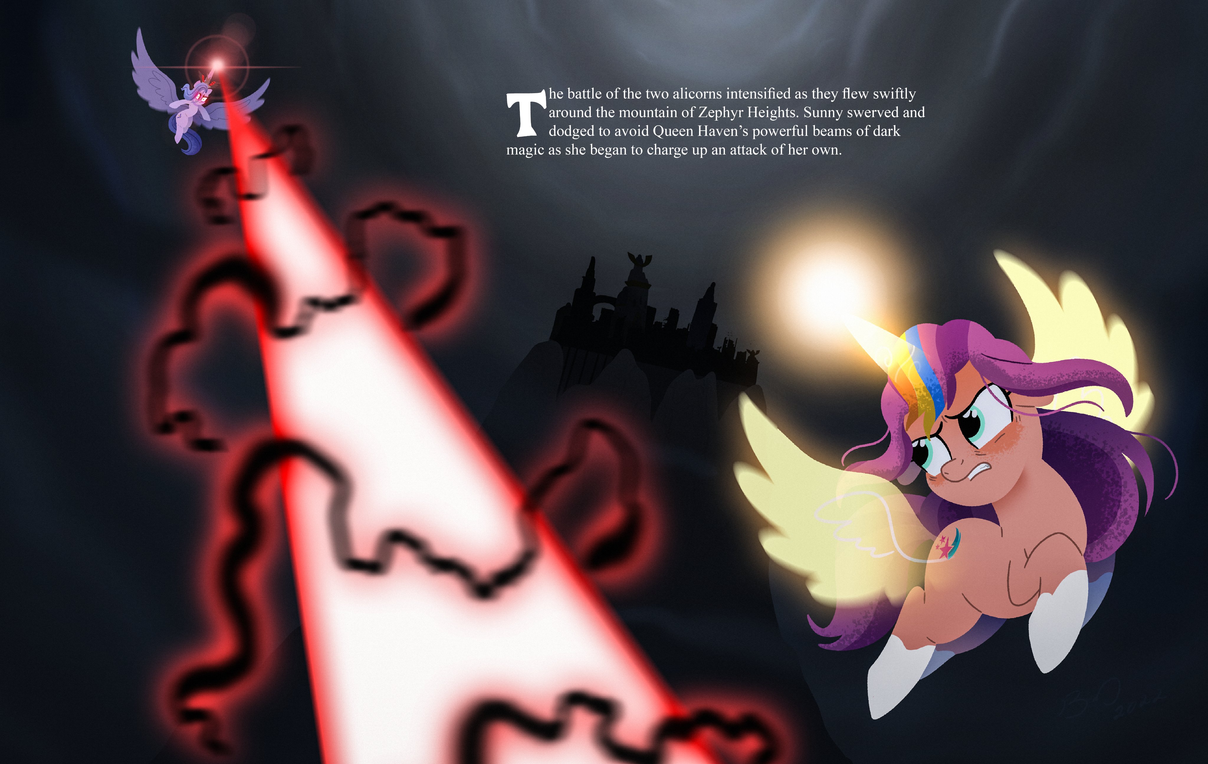 2854923 safe, artistbearmation, queen haven, sunny starscout
