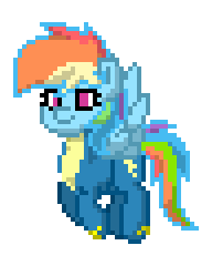 #2842026 - safe, rainbow dash, pony, pony town, g4, animated, clothes