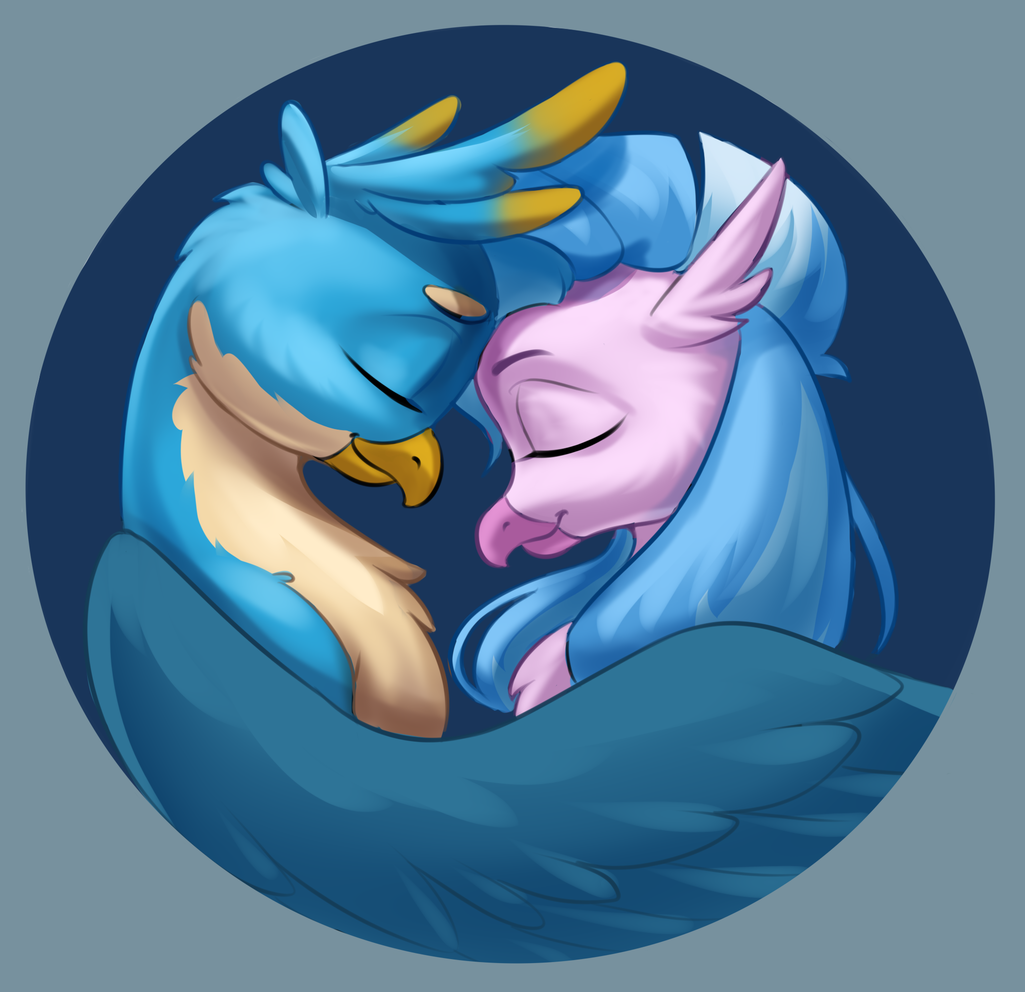 Gallstream Mlp #2917160 - safe, artist:kittytitikitty, gallus, silverstream, griffon ...