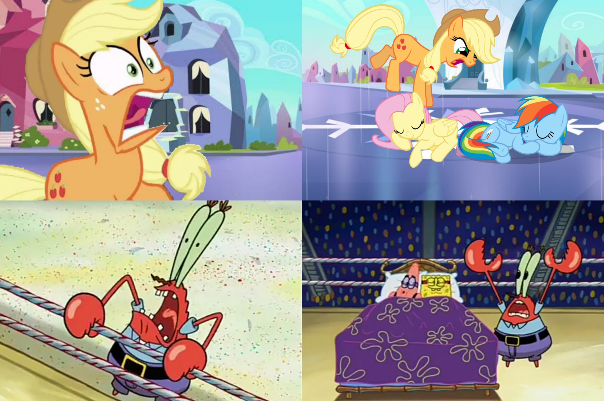 #2933547 - safe, screencap, applejack, fluttershy, rainbow dash, a ...