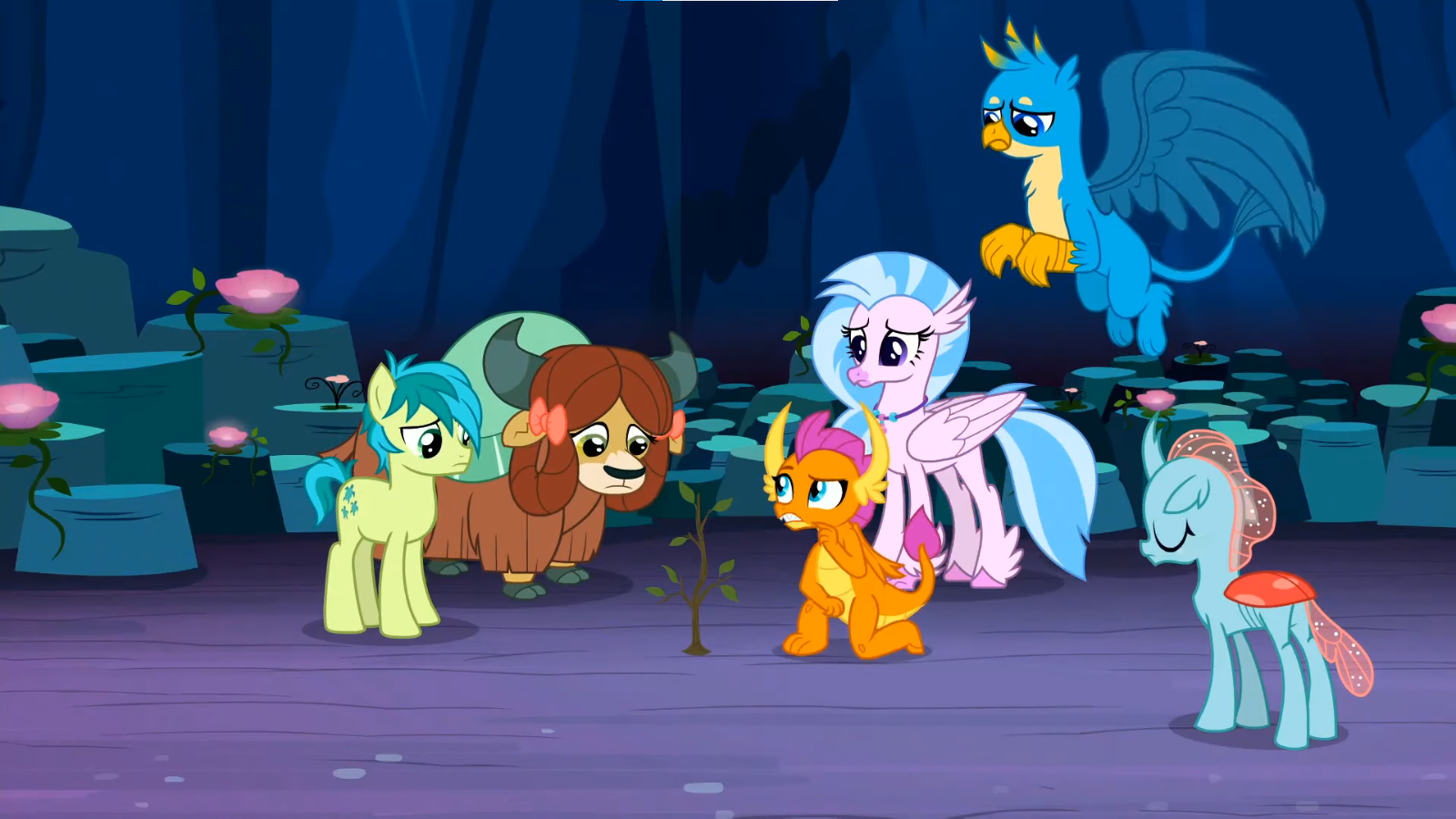 Sliver Changling #2946651 - safe, screencap, gallus, ocellus, sandbar, silverstream ...