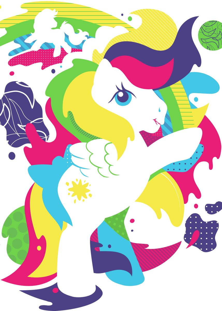 Mlp G1 Rearing #3024333 - safe, starshine (g1), pegasus, pony, g1, official, abstract ...