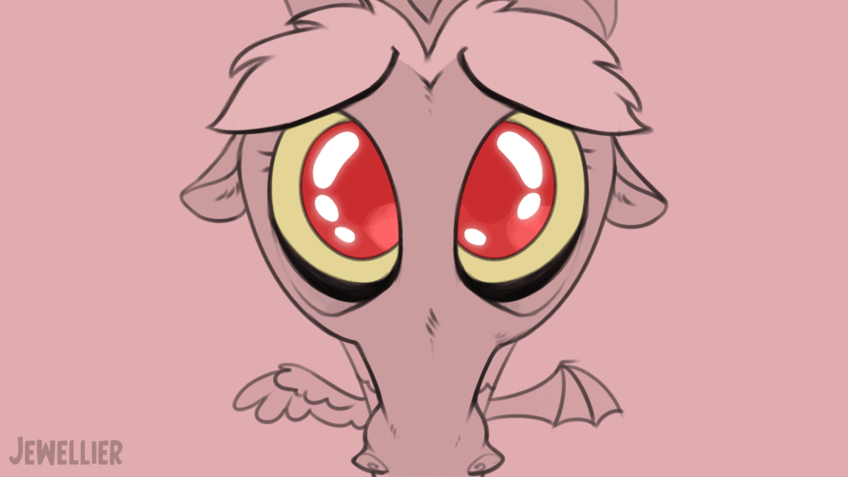 3031922 safe, artistjewellier, discord, draconequus, animated, big eyes, bust, cute, didn't