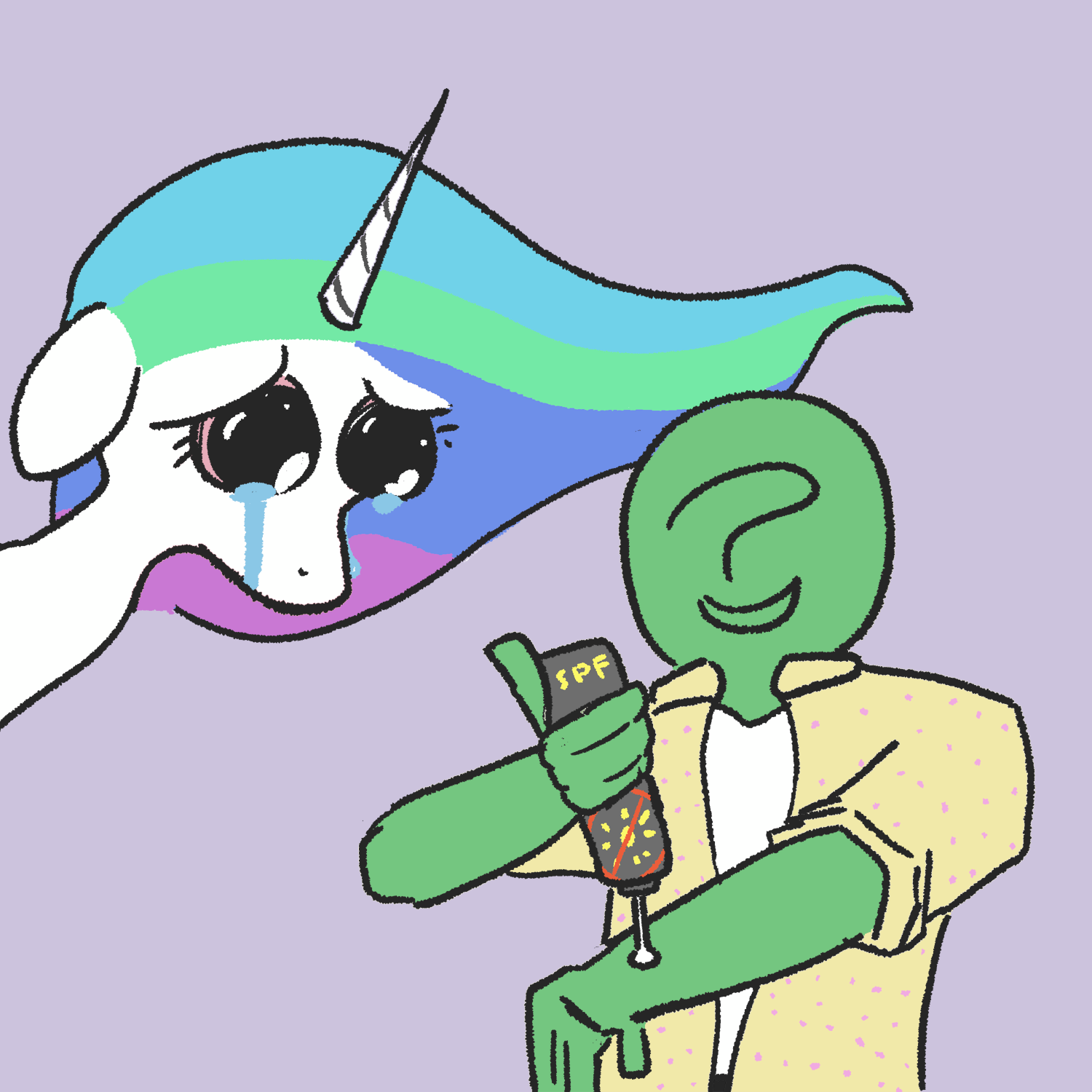 #3240993 - safe, artist:rusty_sn00t, princess celestia, oc, oc:anon ...