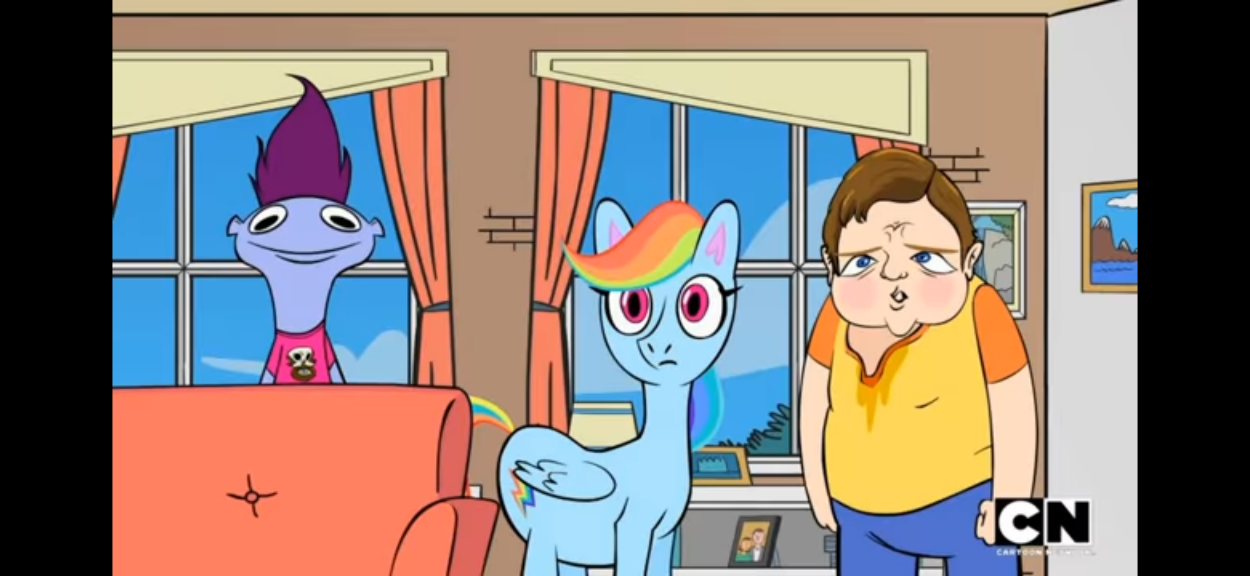 #3262998 - safe, rainbow dash, human, pegasus, pony, g4, cartoon ...
