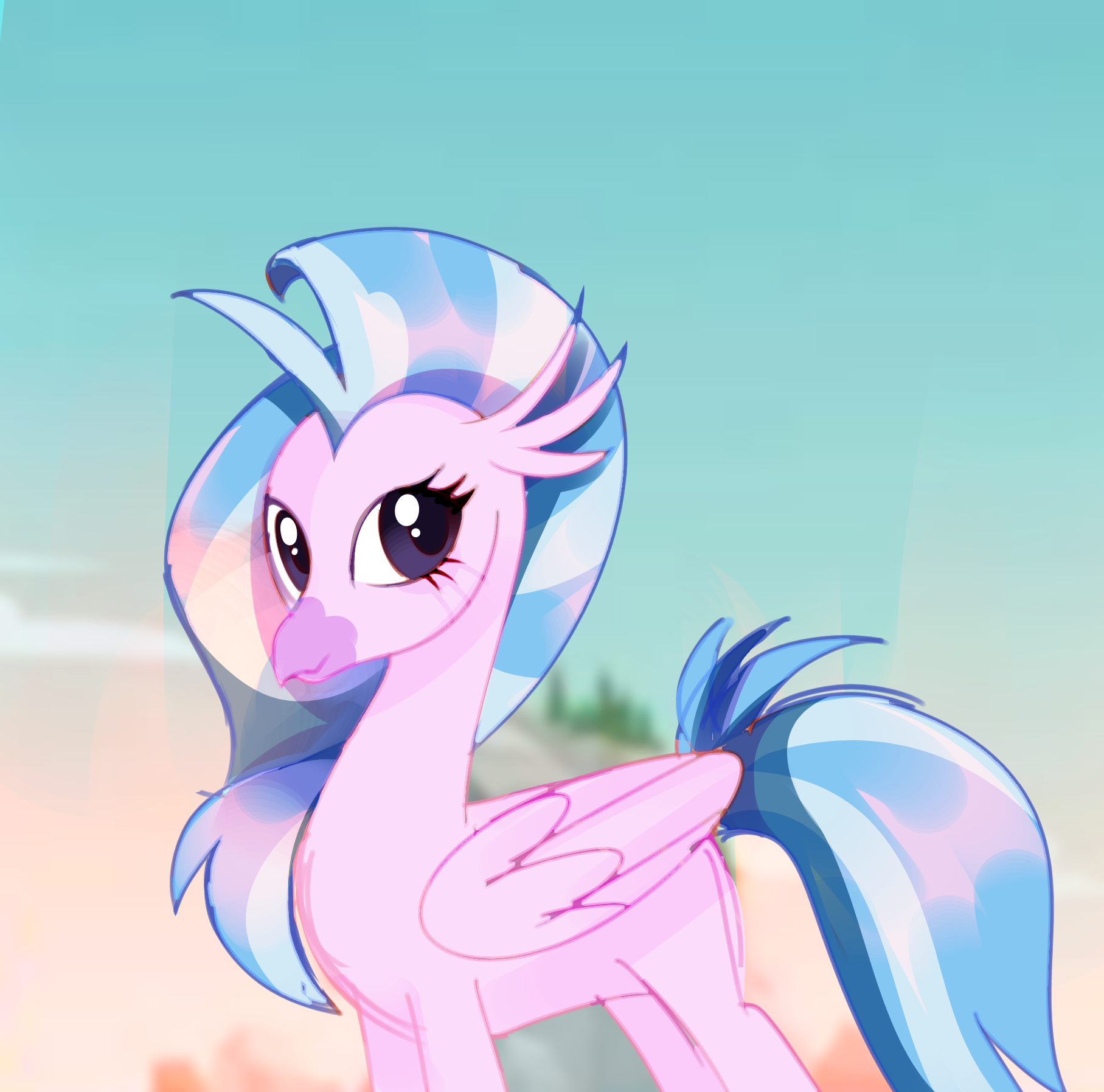  3264761 Safe Anonymous Artist Derpibooru Exclusive Silverstream 