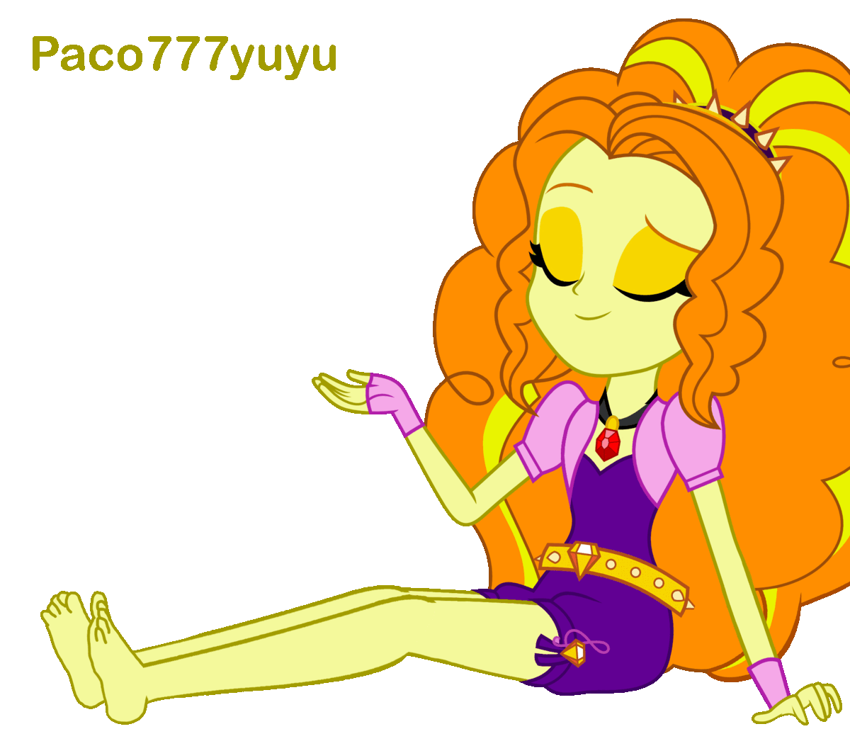 #3270511 - safe, artist:paco777yuyu, adagio dazzle, animated, barefoot, feet, female, fetish