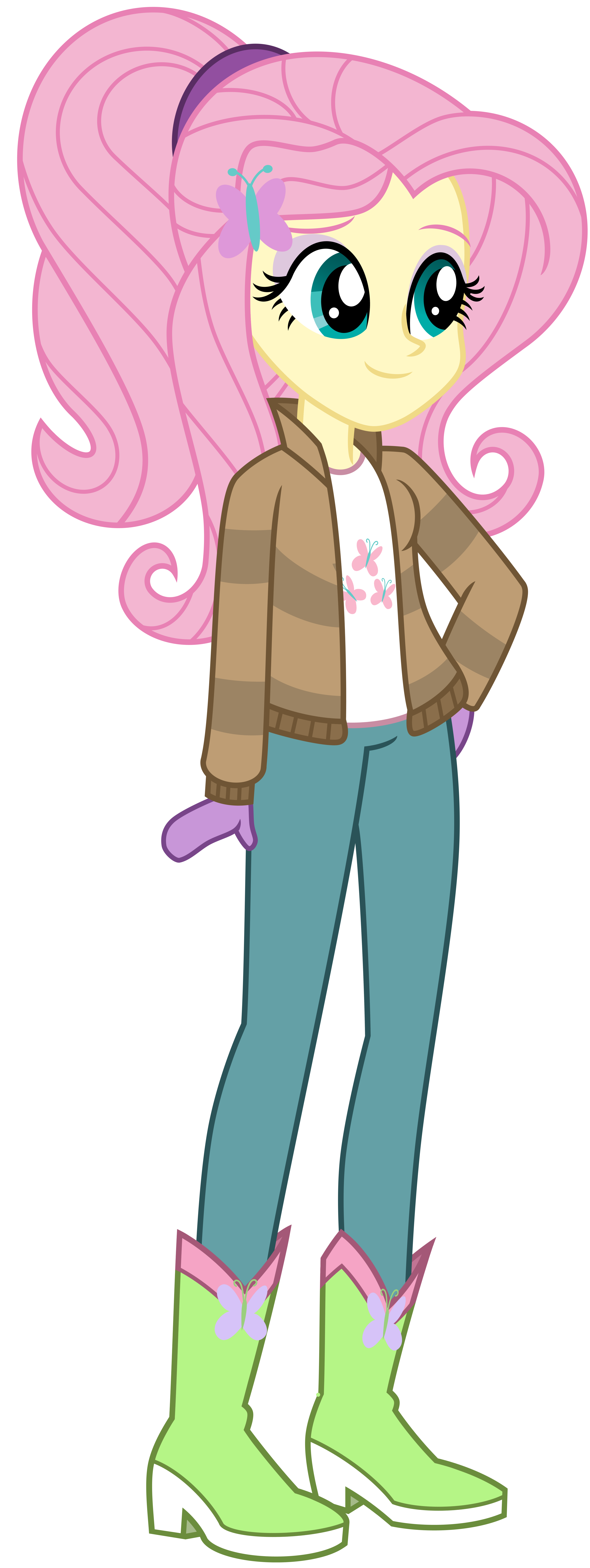 #3042463 - safe, artist:emeraldblast63, fluttershy, human, equestria ...
