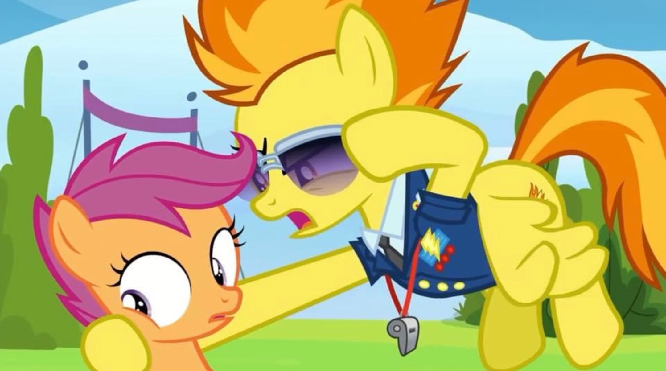 #3073144 - safe, screencap, scootaloo, spitfire, pegasus, pony, g4, the ...