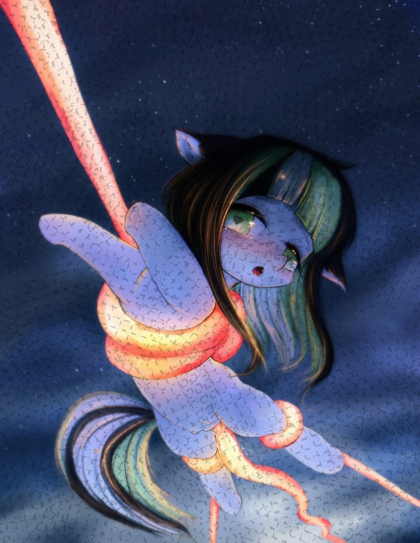 3059899 explicit, artistdarkstylerz, oc, pony, blushing, bondage