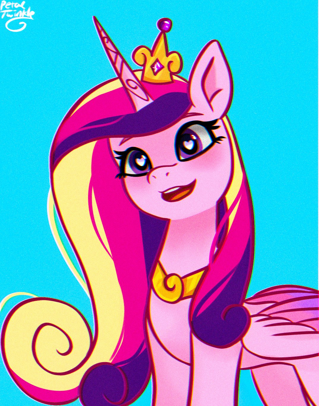 Wingdi #3087602 - safe, artist:petaltwinkle, princess cadance, alicorn, pony ...