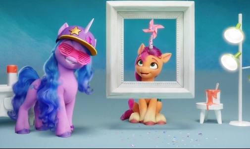 Lil Pony Rapper #3091999 - safe, screencap, izzy moonbow, sunny starscout, earth pony ...