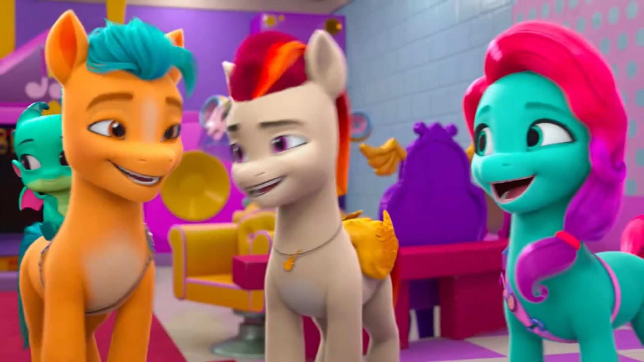 Ruby Rumble Pony #3126548 - safe, screencap, hitch trailblazer, jazz hooves, rocky riff ...