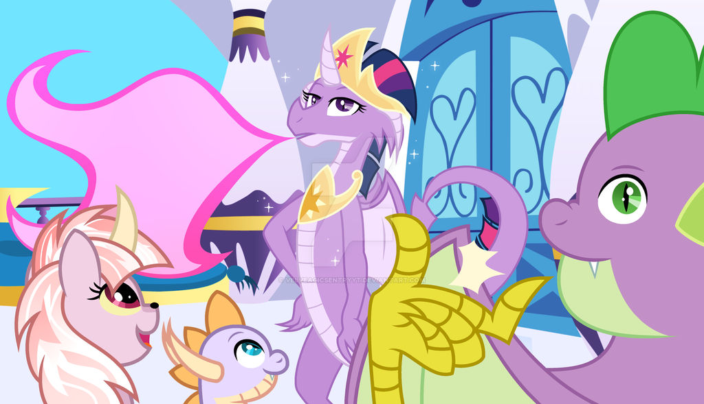 3128648 Safe Artist Velveagicsentryyt Discord Spike Twilight