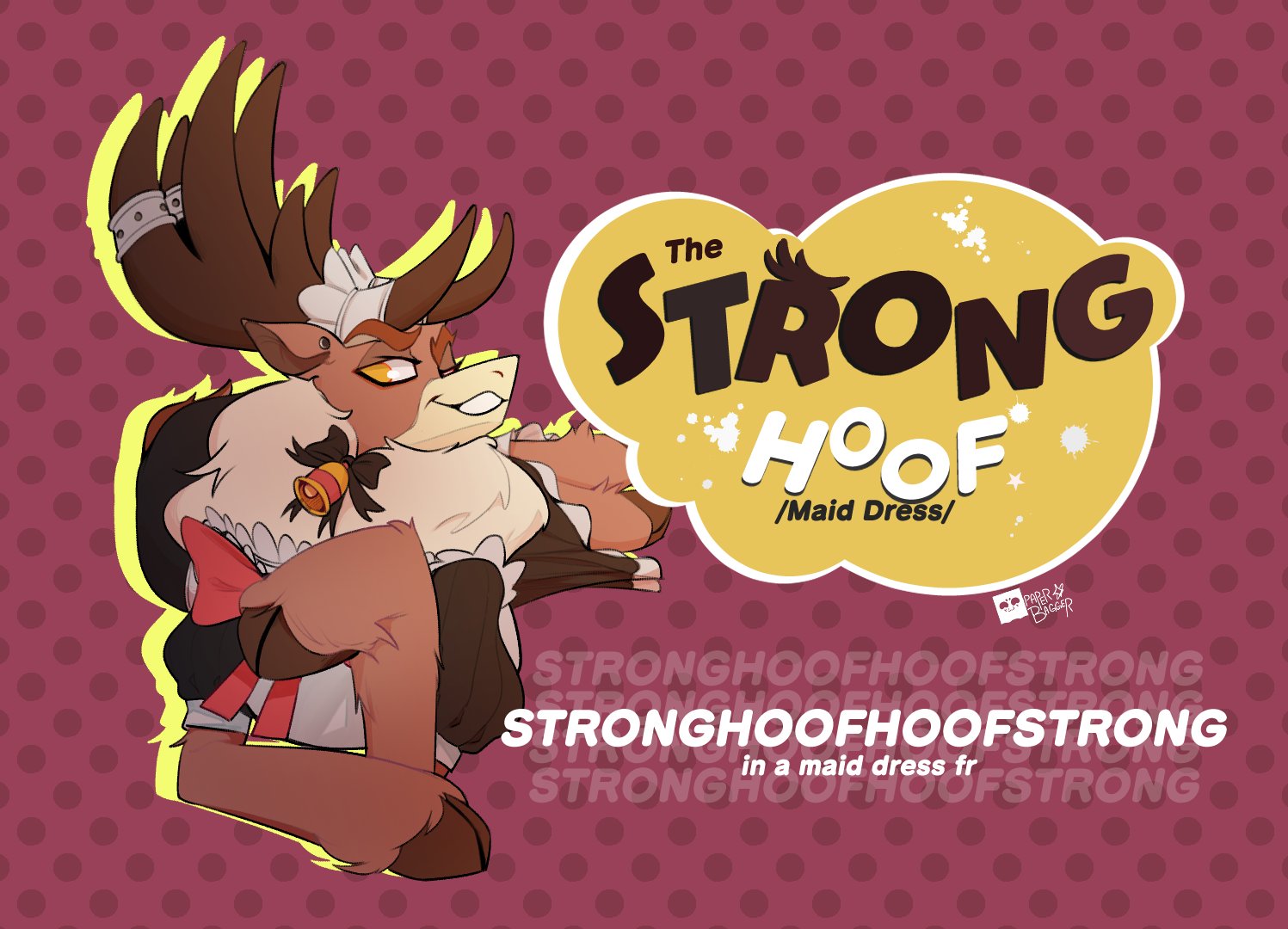 Strong Hoof #3131083 - safe, artist:paperbagger, stronghoof hoofstrong (tfh), deer ...