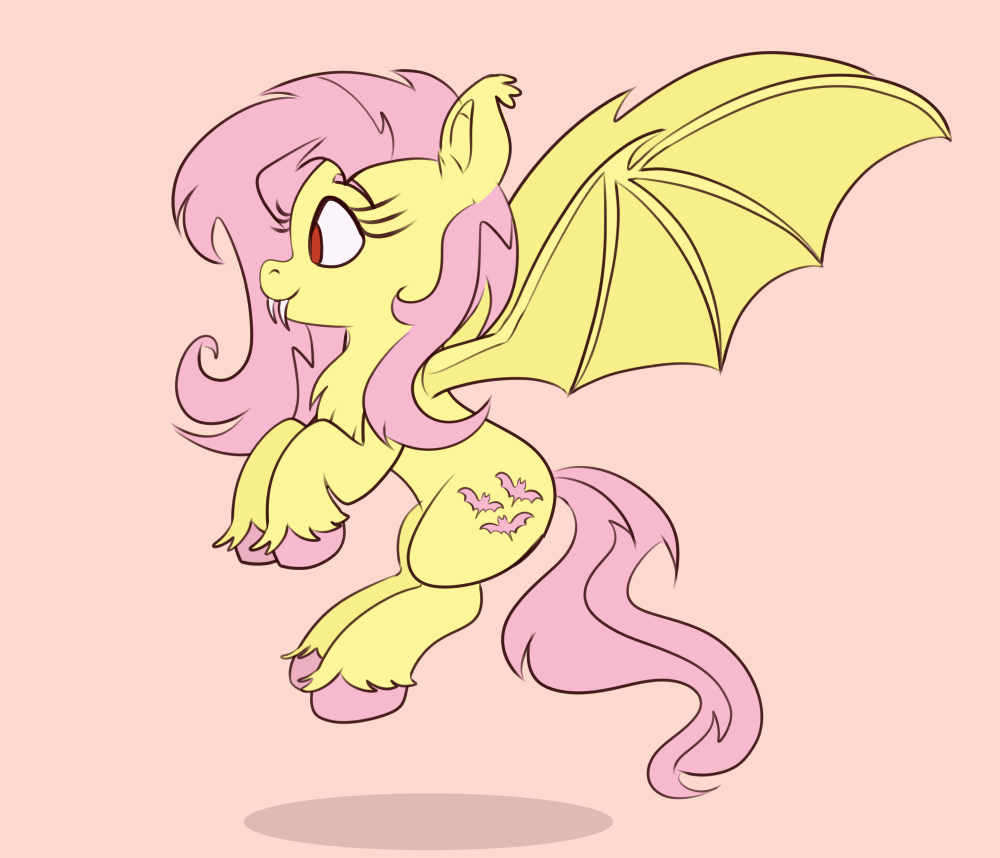 #3144523 - safe, artist:nedemai, fluttershy, bat pony, pony, g4 ...