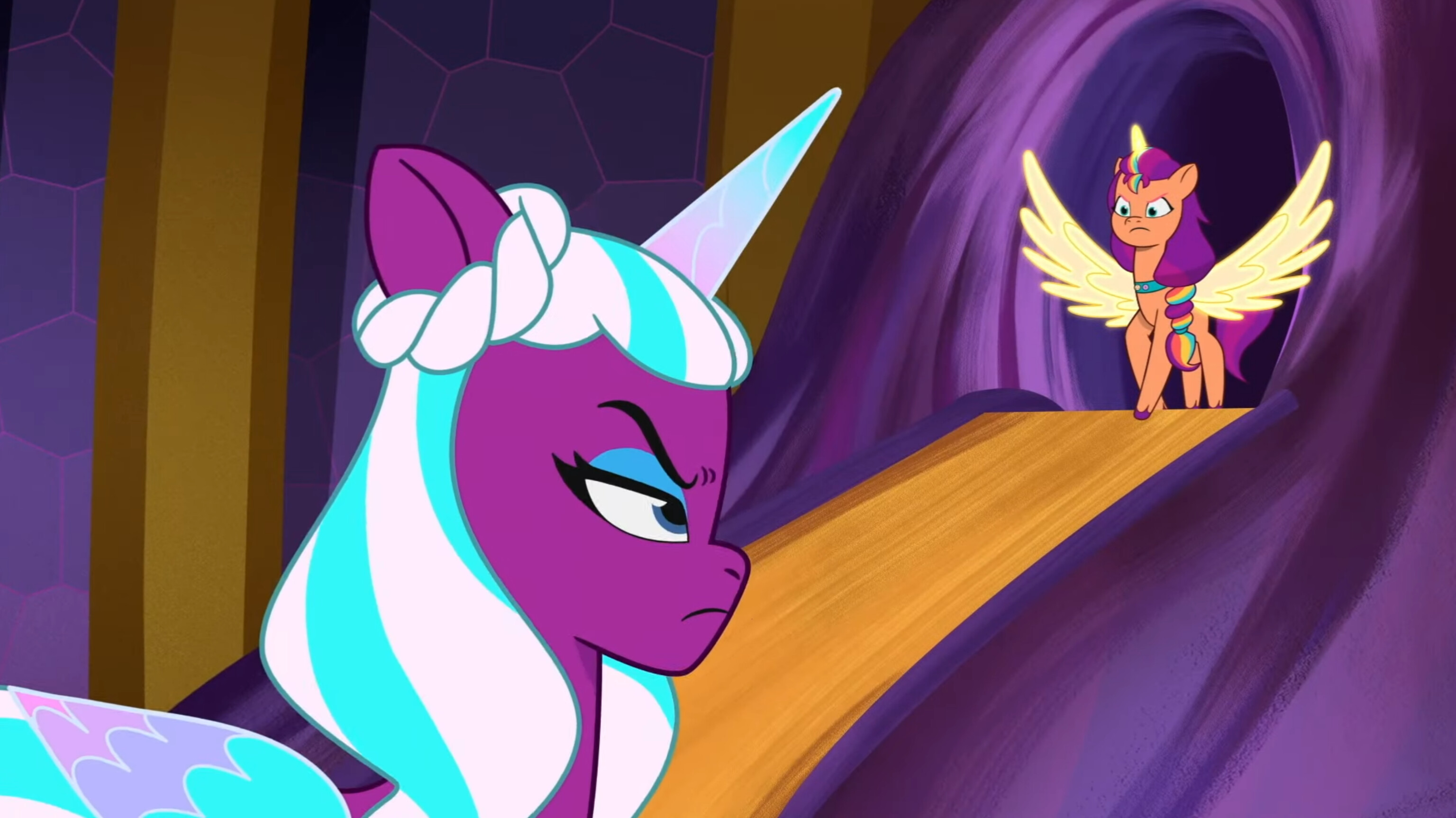 #3144900 - Safe, Screencap, Opaline Arcana, Sunny Starscout, Alicorn ...