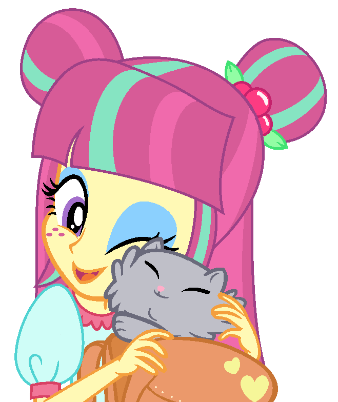 Sweet Human #3192147 - safe, artist:sarahalen, sour sweet, cat, human, equestria ...