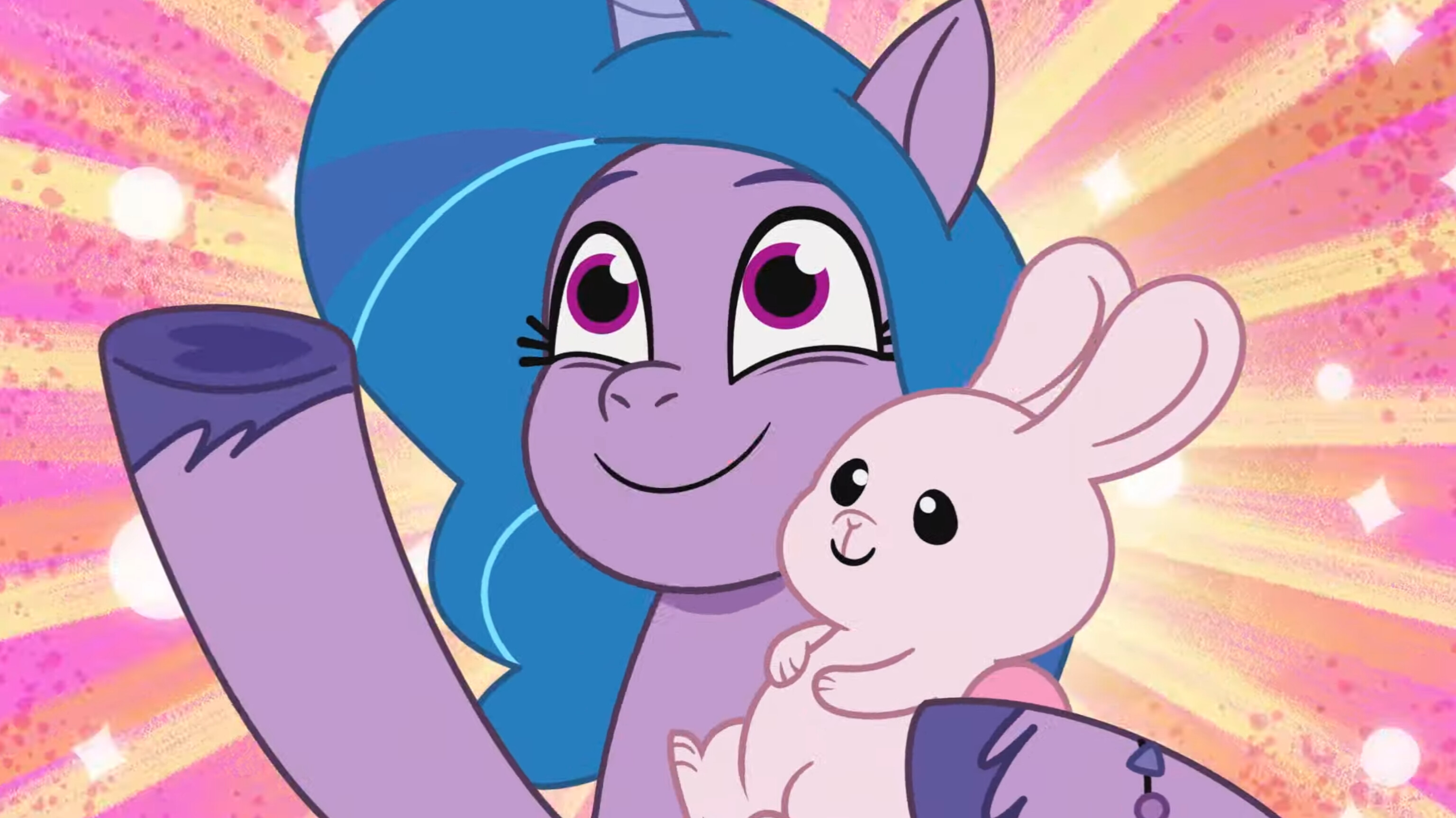 3208237 safe, screencap, izzy moonbow, bunnisus, pony, rabbit