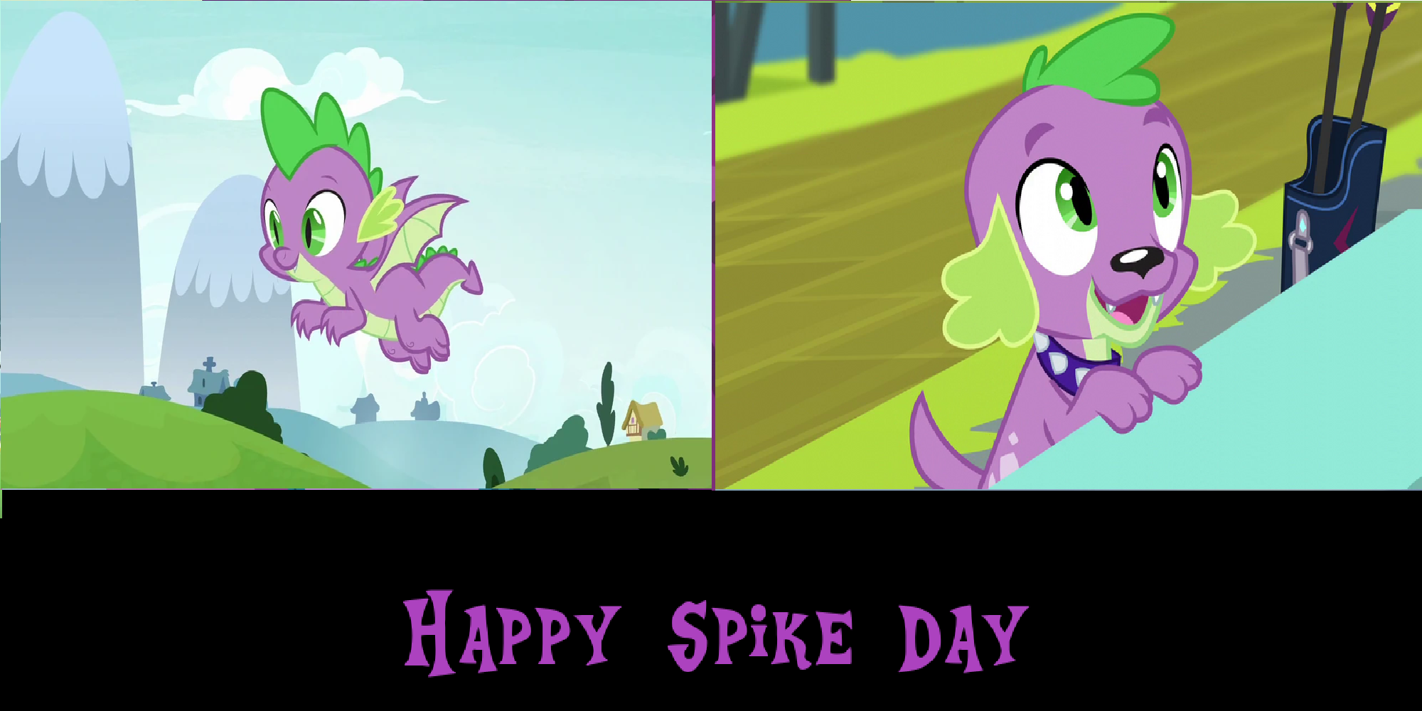 #3284849 - safe, artist:mlpfan3991, spike, spike the regular dog, dog ...