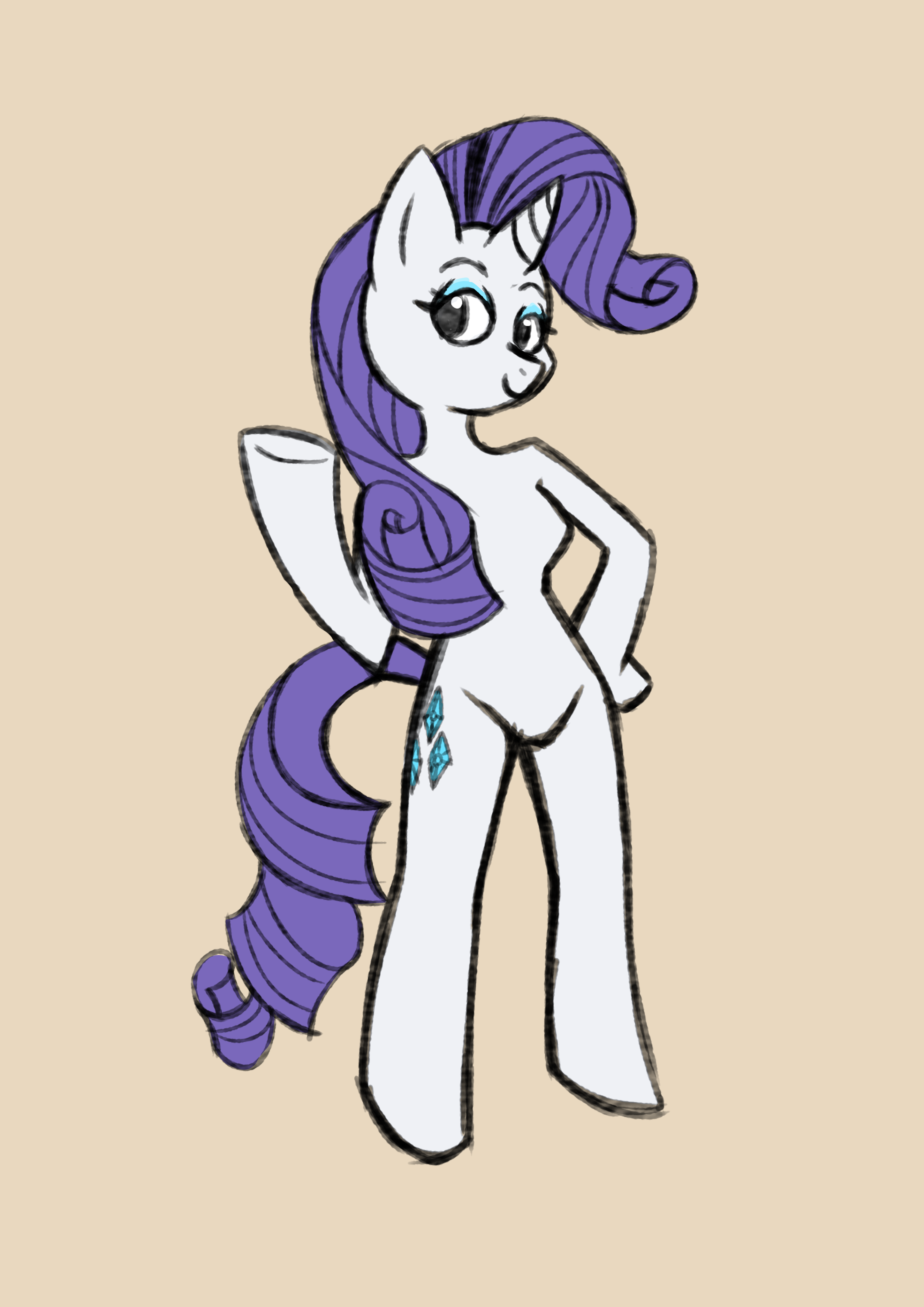 3467427 safe, artistevilrida, rarity, unicorn, anthro, unguligrade