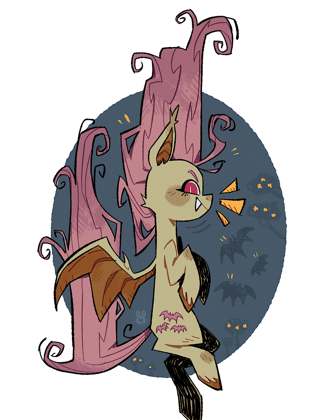Flutterbat Ear #3507684 - safe, artist:batzy-artz, fluttershy, bat, bat pony, pony, g4 ...