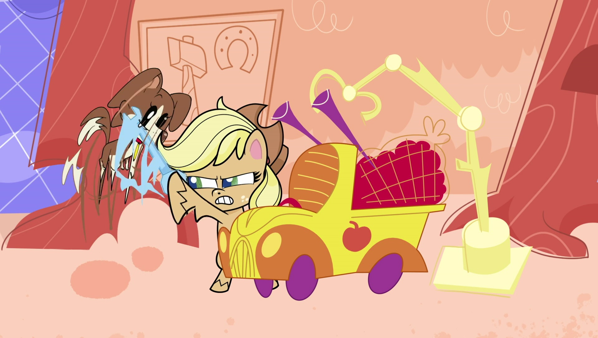 #3514619 - safe, screencap, applejack, winona, dog, earth pony, pony ...