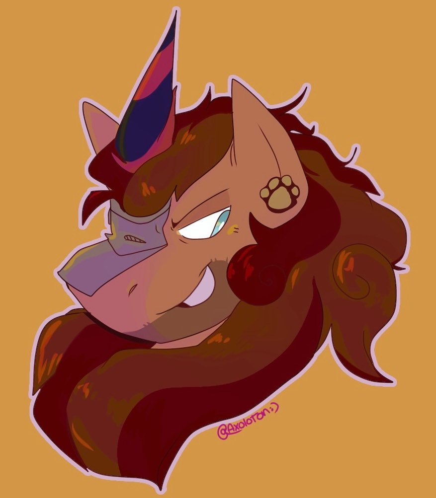 #3350373 - safe, oc, oc:pixel cache, kirin, bust, kirin oc, portrait ...