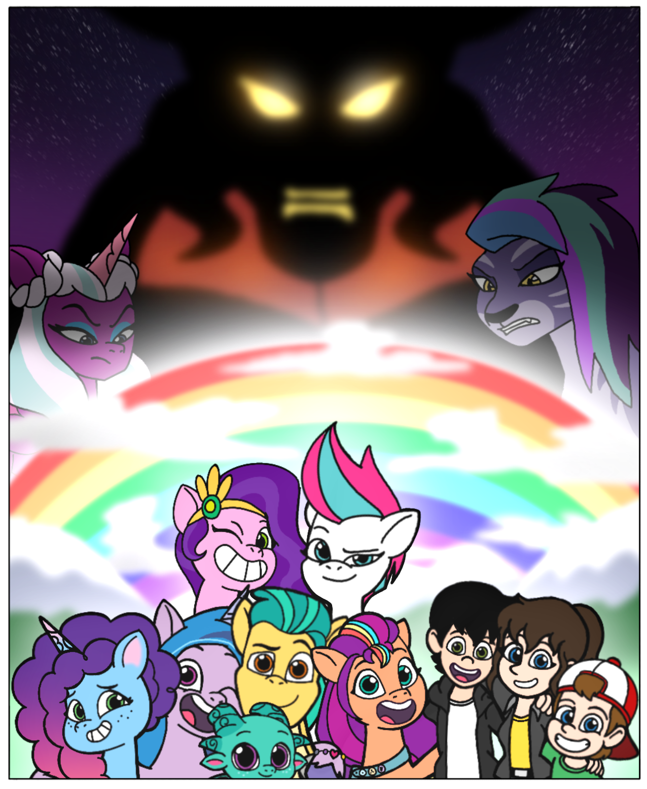 3338299 safe, artist j mantheangel, artist jmantheangel, allura, hitch trailblazer, izzy