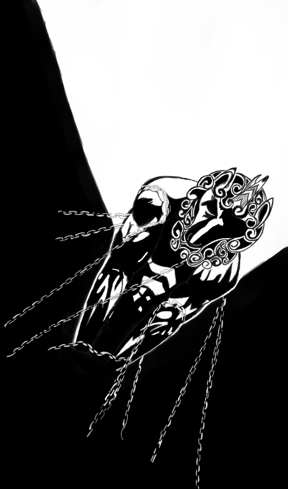 Chain Human Creature #3376795 - safe, oc, oc only, oc:thunder teeth, human, kirin, chains ...