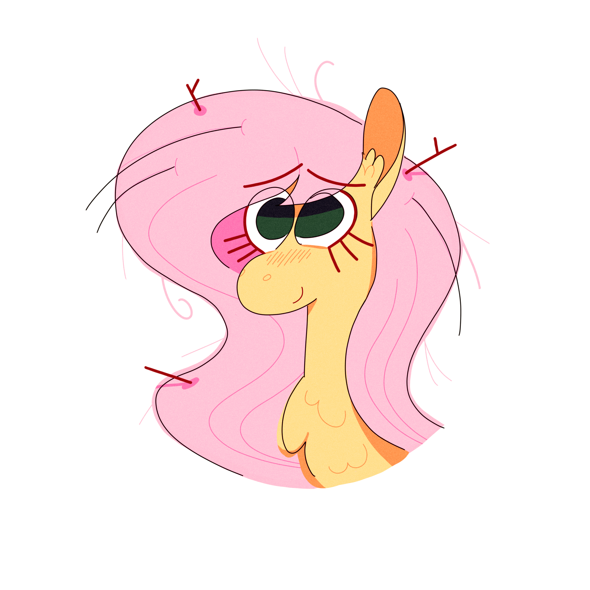 #3378295 - safe, artist:hazelnoods, fluttershy, pegasus, pony, g4 ...