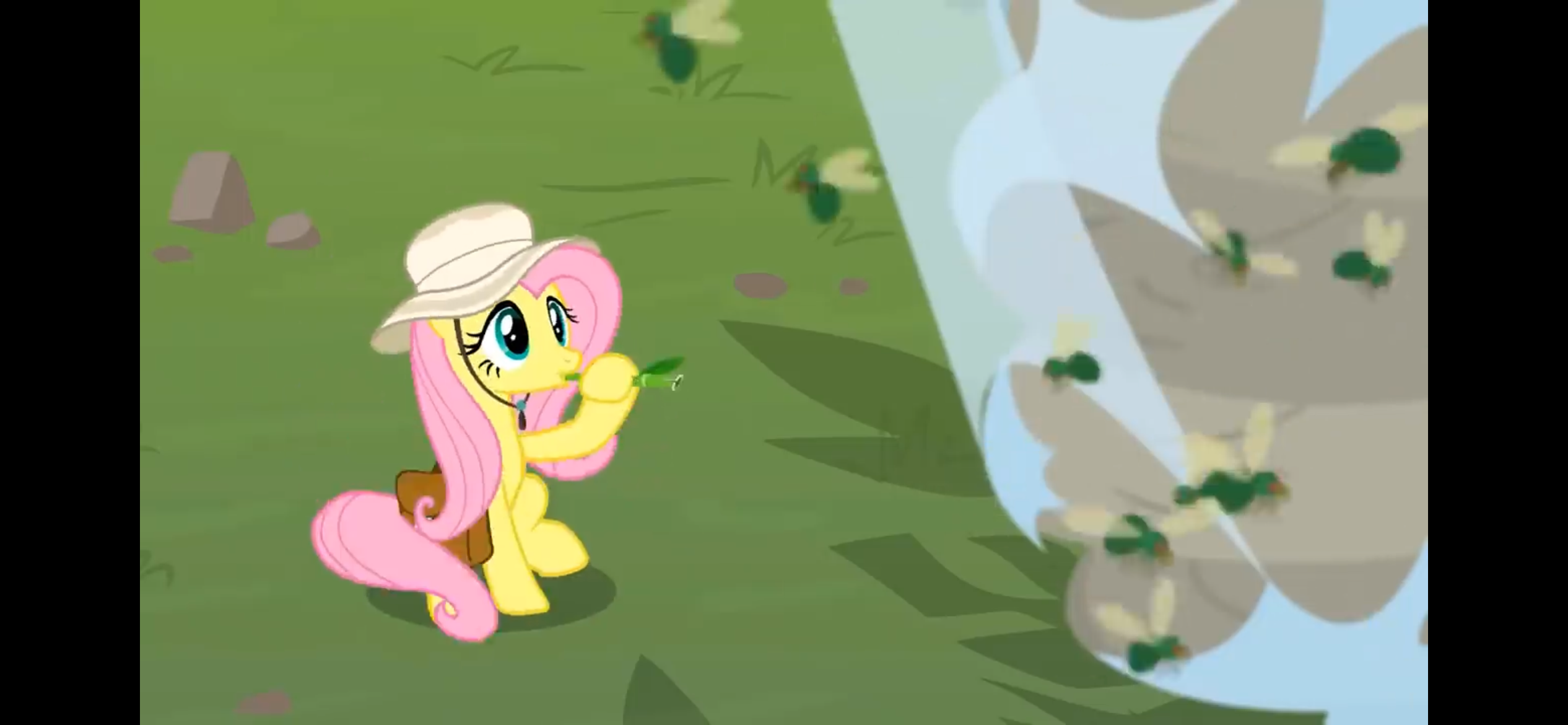 #3402507 - safe, screencap, fluttershy, fly, fly-der, hybrid, insect ...