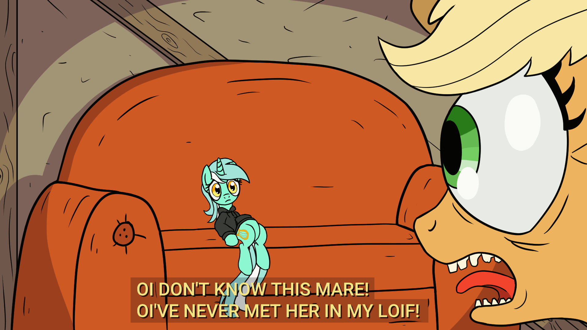 3410229 safe, artistbadday, applejack, lyra heartstrings, earth pony, pony, unicorn, g4